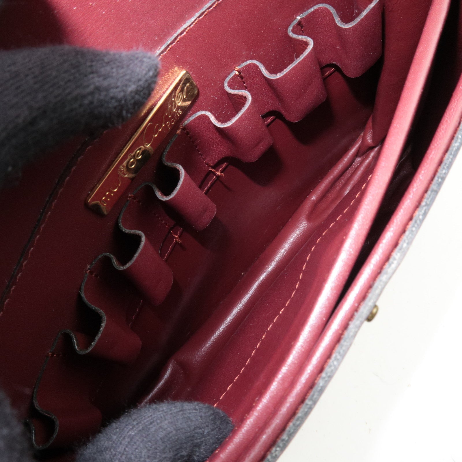 Cartier Must Line Leather Shoulder Bag Bordeaux