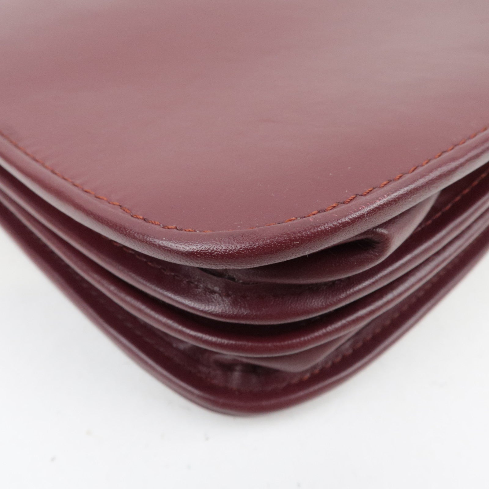 Cartier Must Line Leather Shoulder Bag Bordeaux