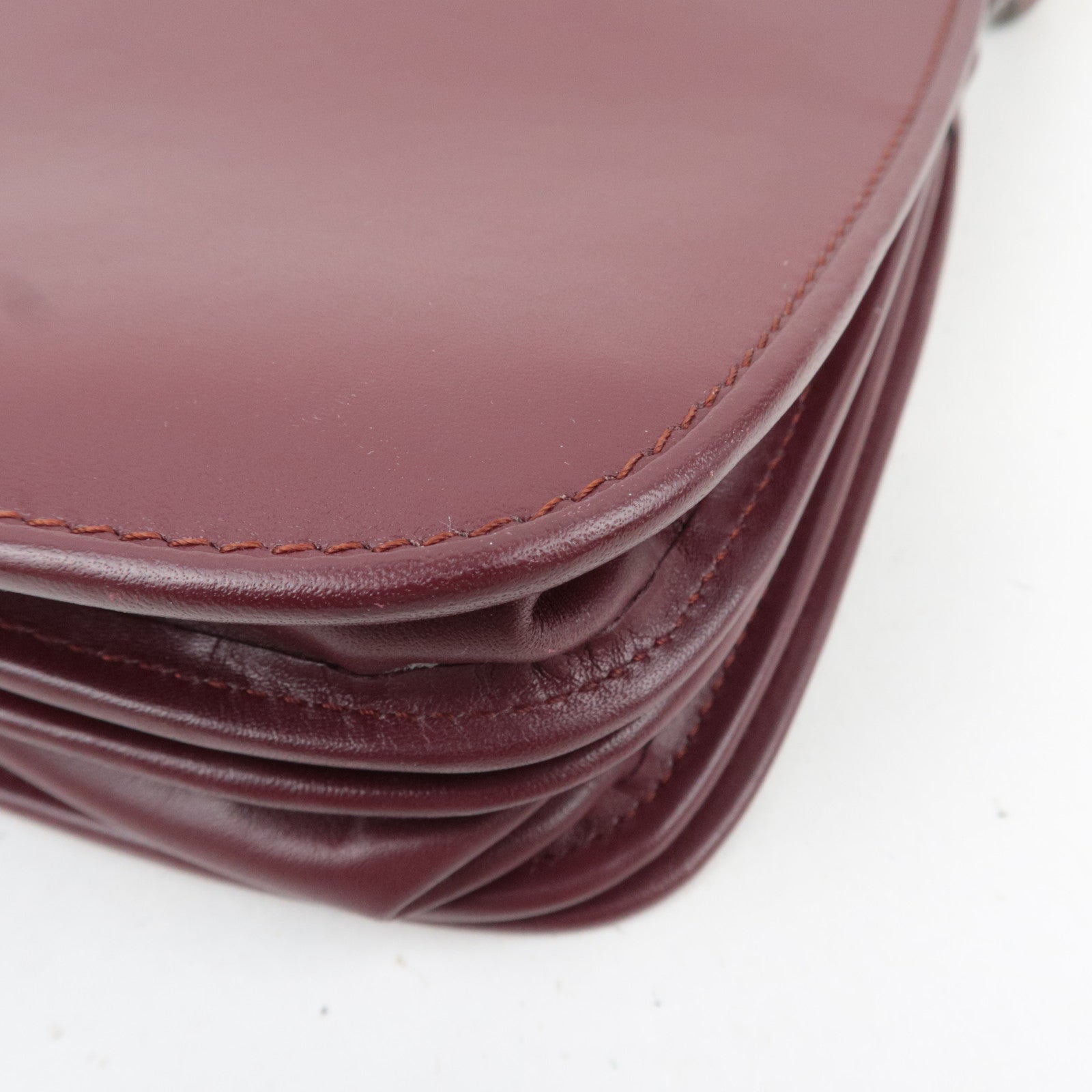 Cartier Must Line Leather Shoulder Bag Bordeaux