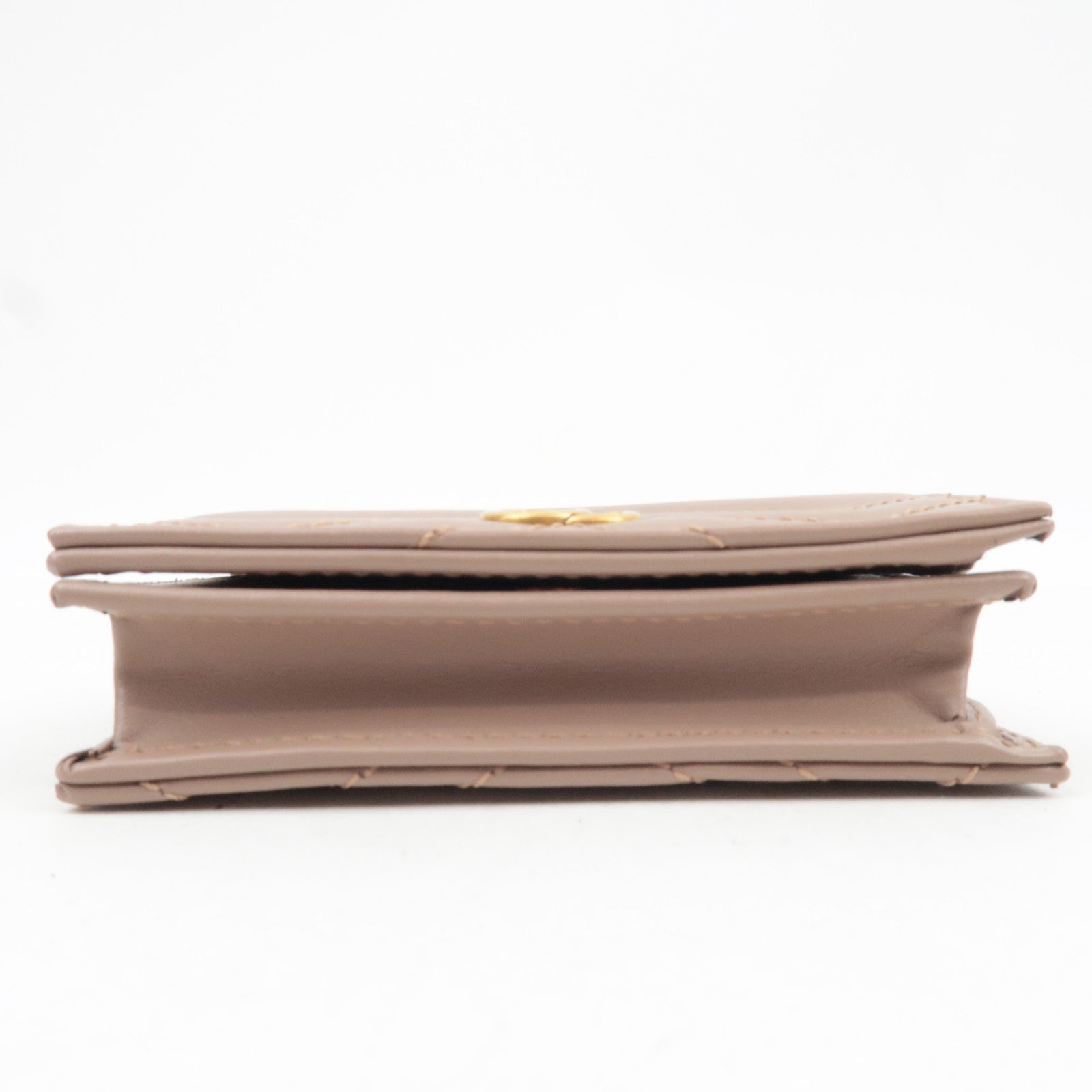 GUCCI GG Marmont Leather Wallet Greige 466492