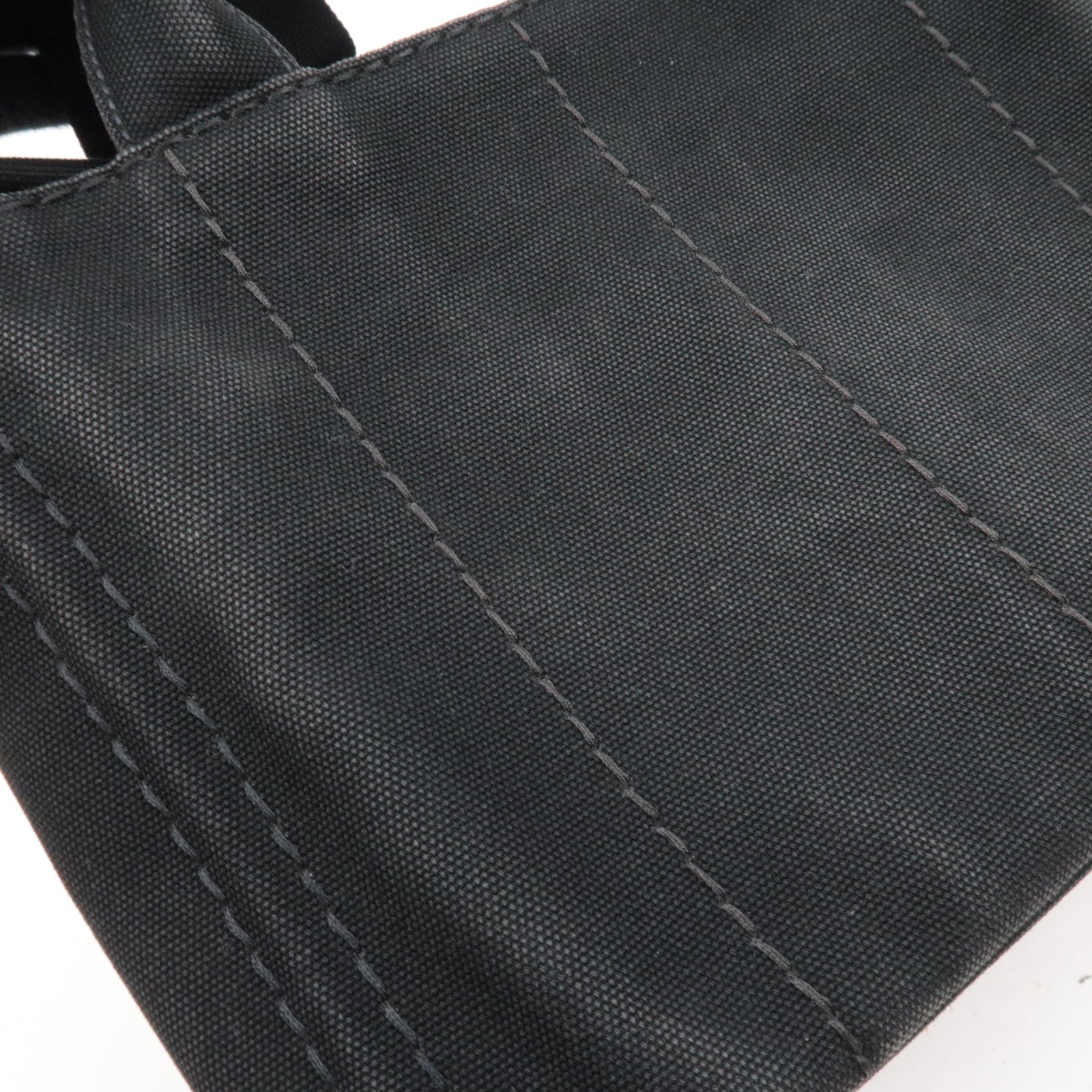 PRADA Canapa Mini Canvas 2Way Tote Bag Black 1BG439