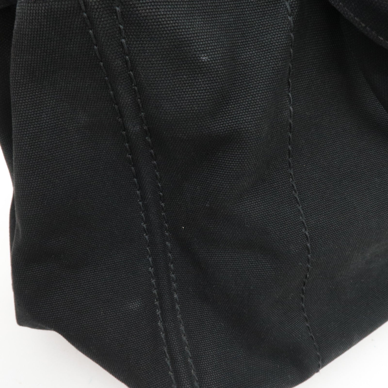 PRADA Canapa Large Canvas 2Way Tote Bag Black