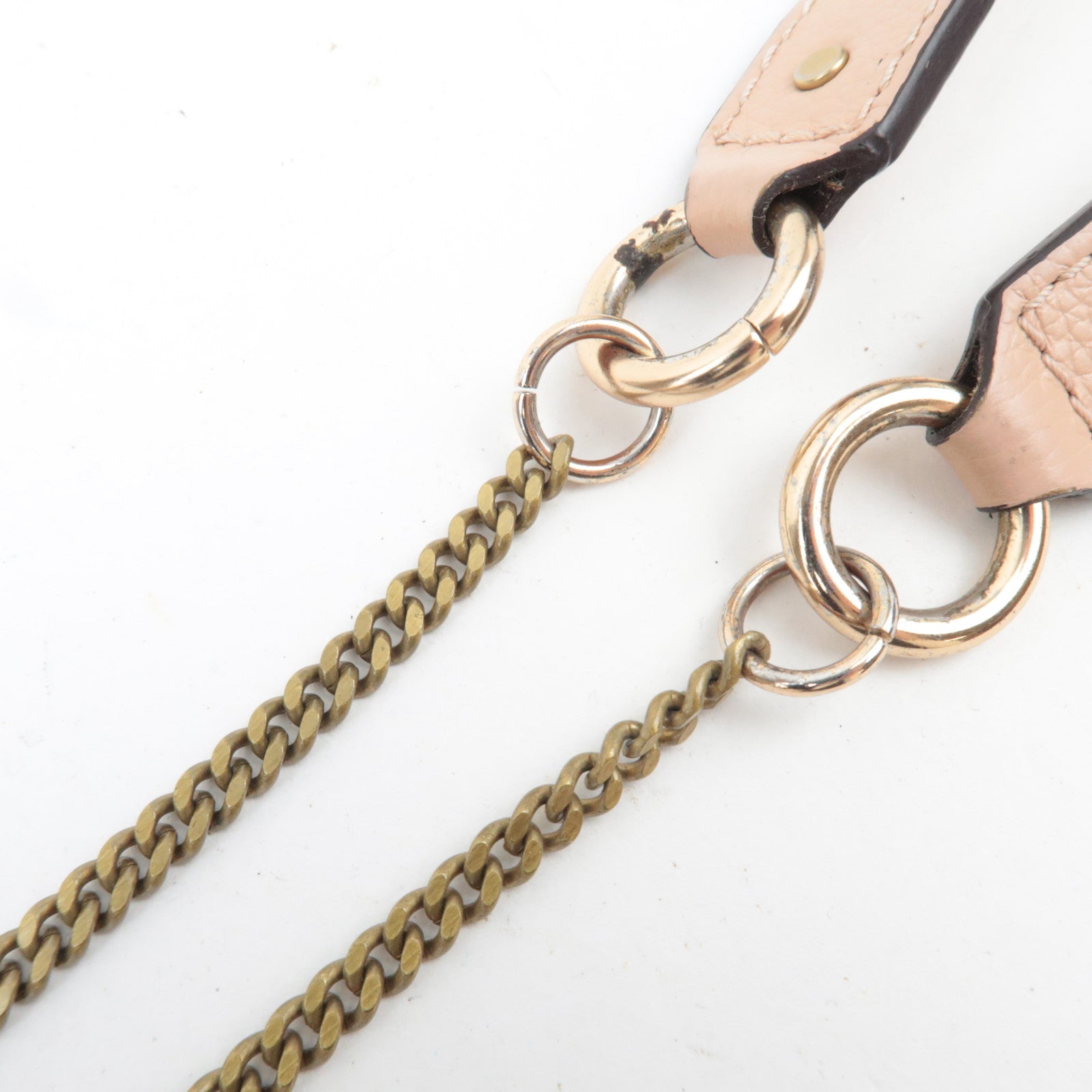 Chloe SEE BY CHLOE Suede Leather Chain Shoulder Bag Pink