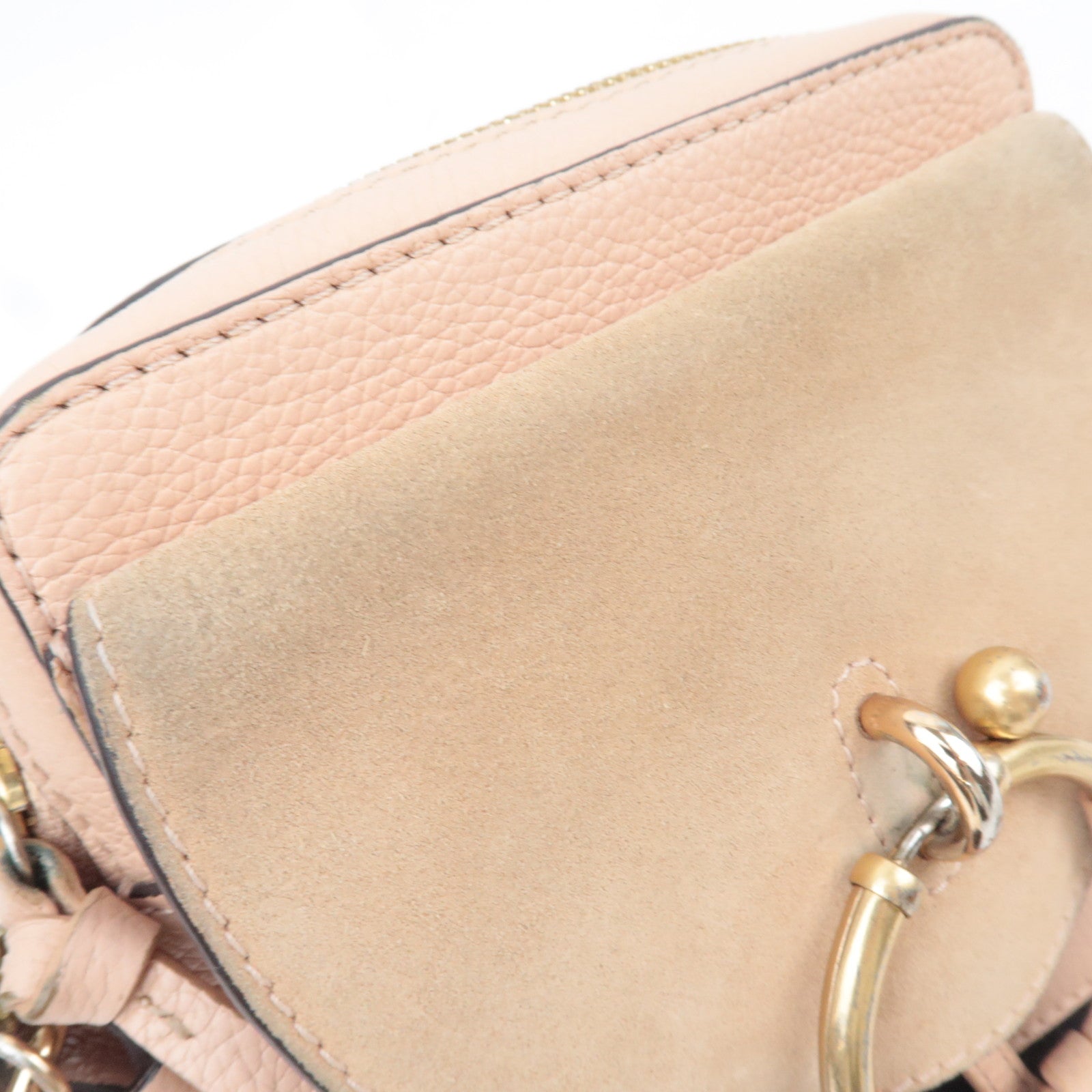 Chloe SEE BY CHLOE Suede Leather Chain Shoulder Bag Pink