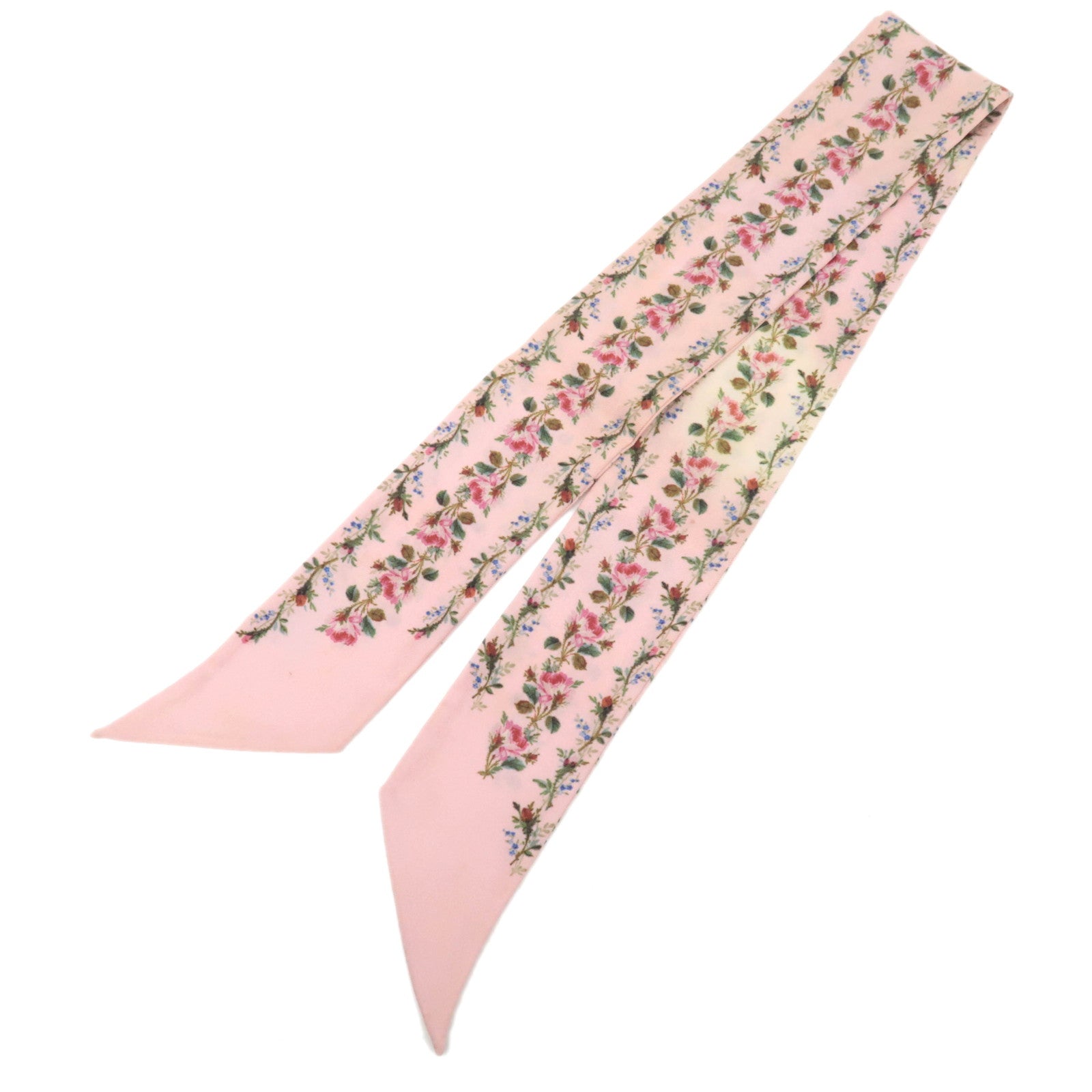 GUCCI Silk Flower Print Scarf Pink86354