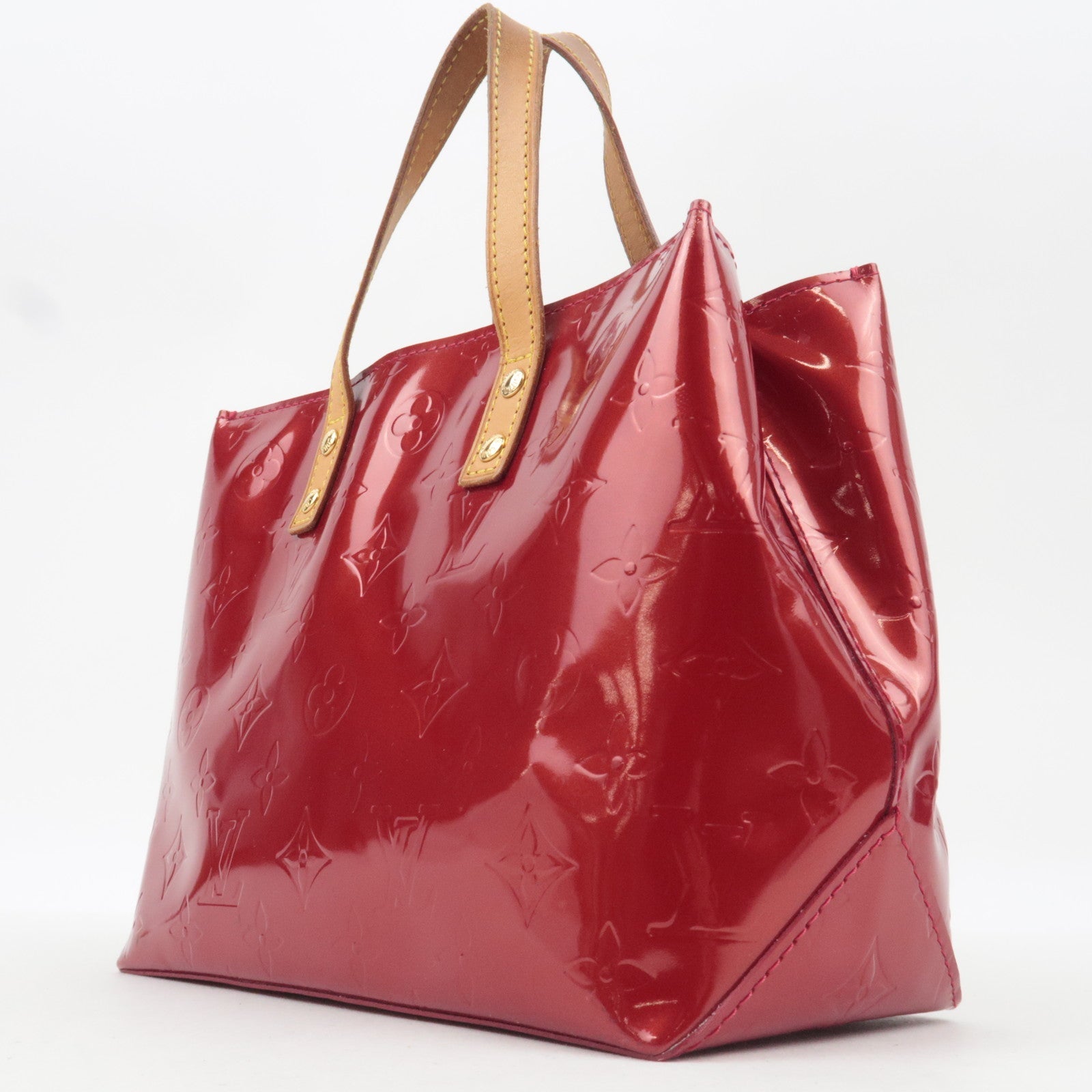 Louis Vuitton Monogram Vernis Reade PM Hand Bag Pomme D'Amour M91990