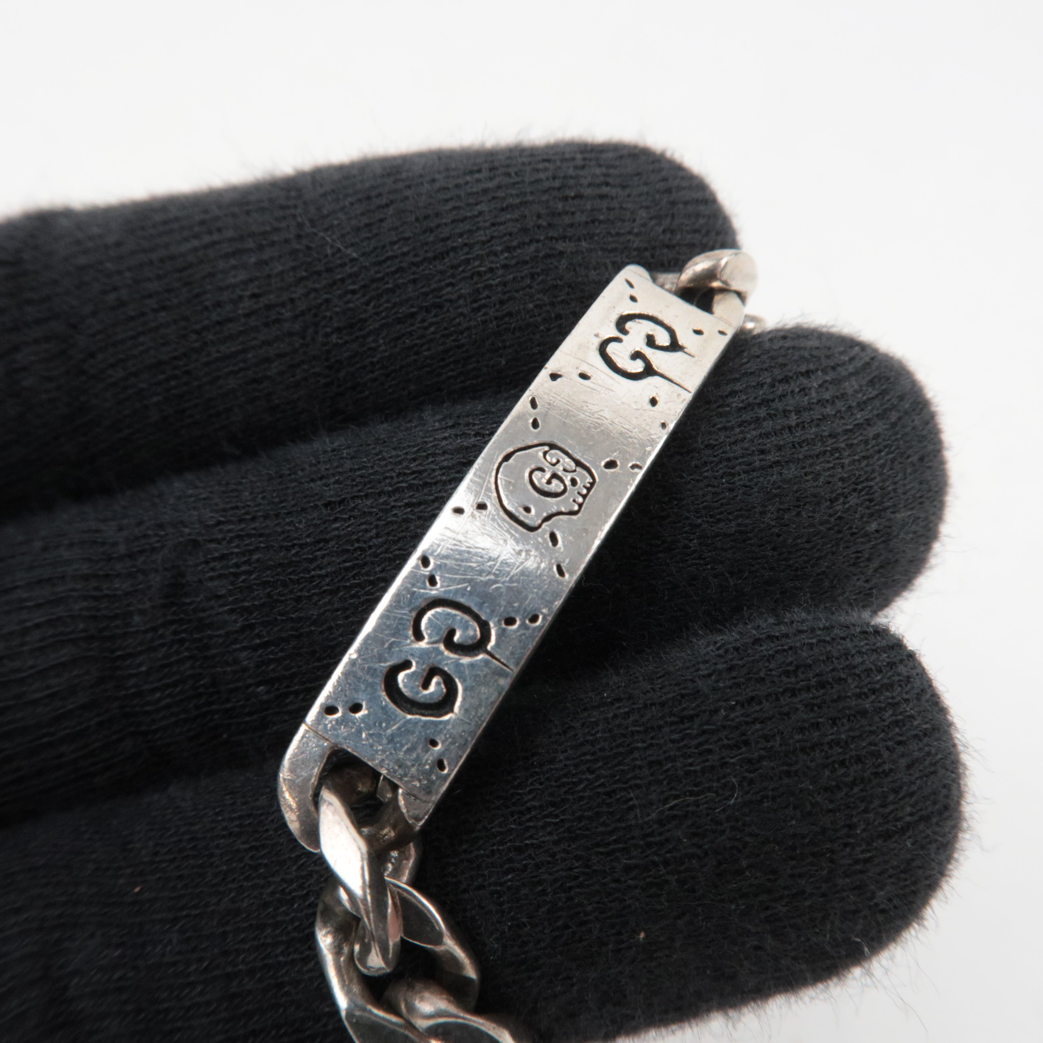 GUCCI Gucci Ghost Chain Bracelet #18 Silver 925