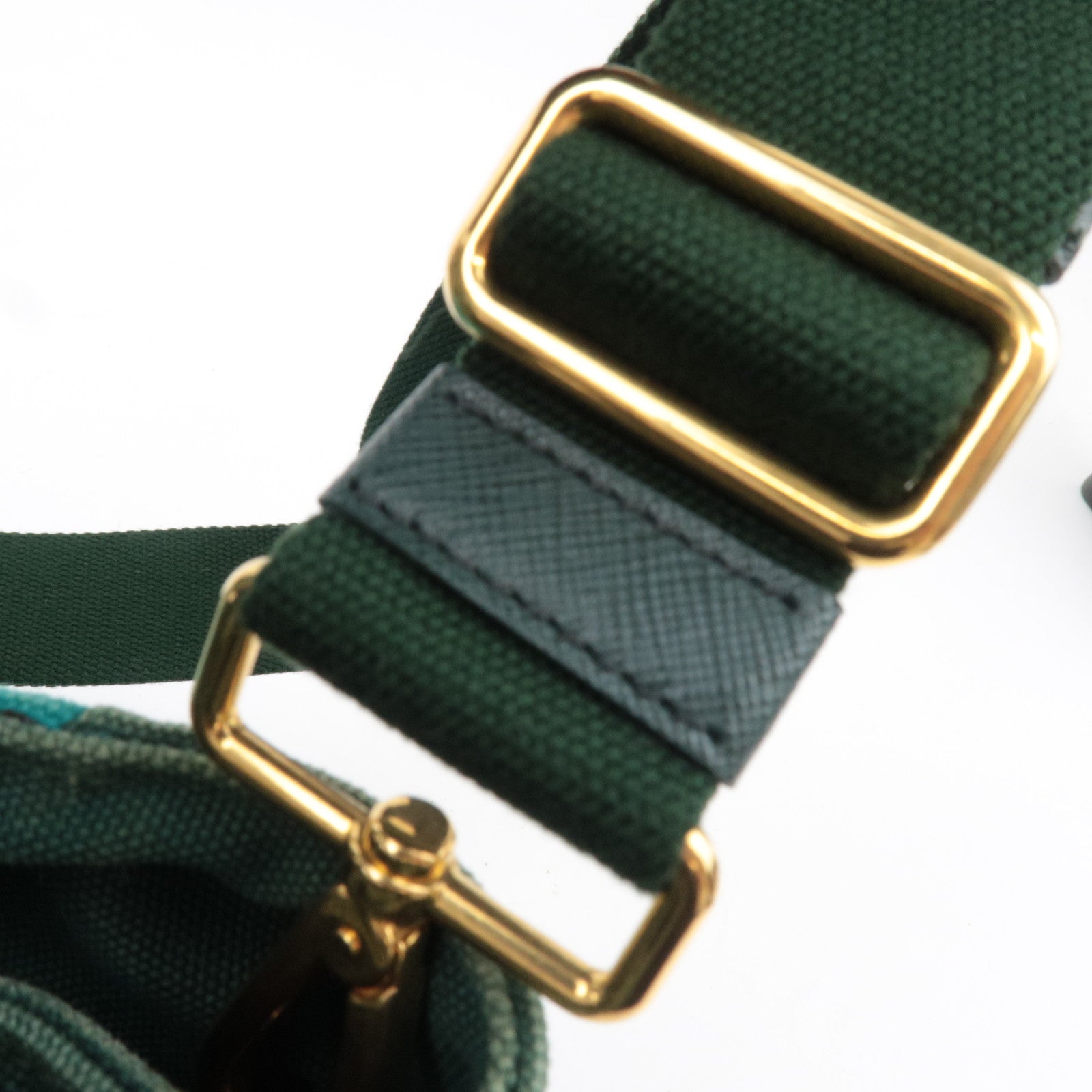 PRADA Canapa Mini 2Way Bag Canvas Green 1BG439