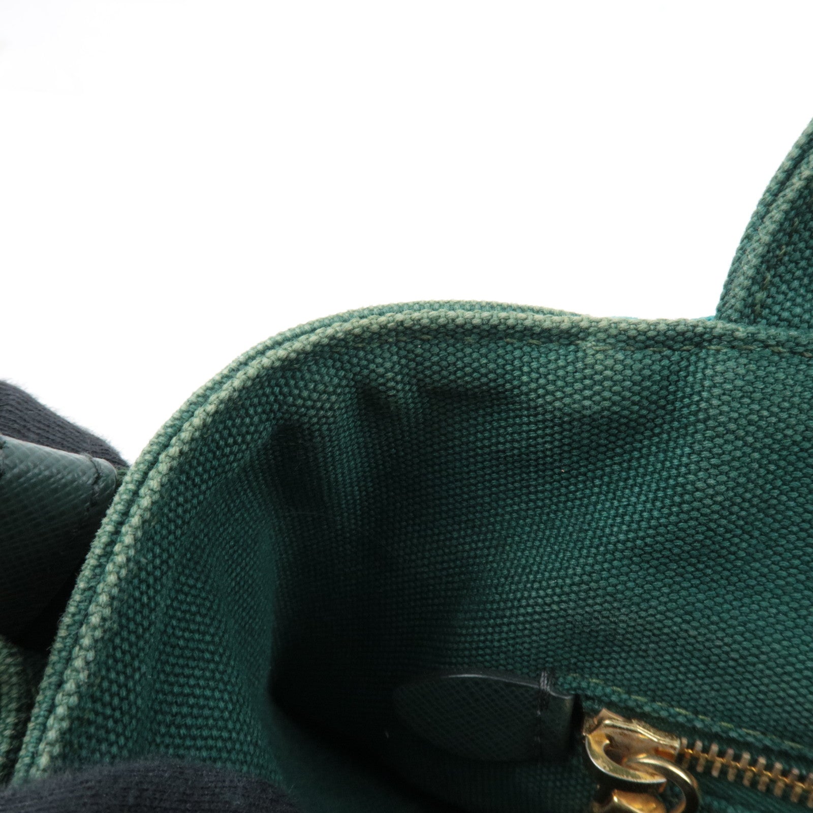 PRADA Canapa Mini 2Way Bag Canvas Green 1BG439