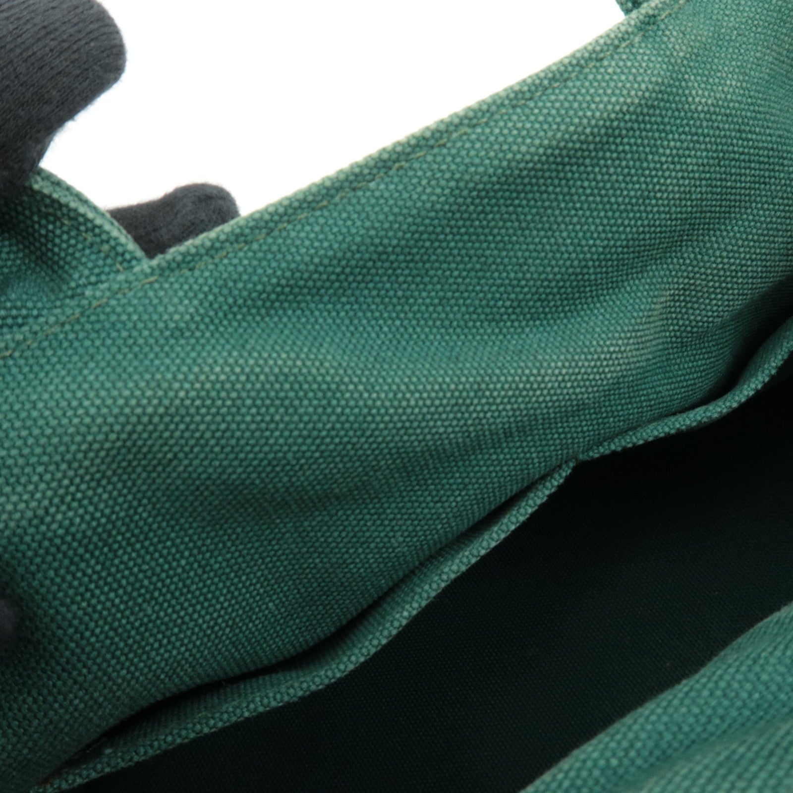 PRADA Canapa Mini 2Way Bag Canvas Green 1BG439