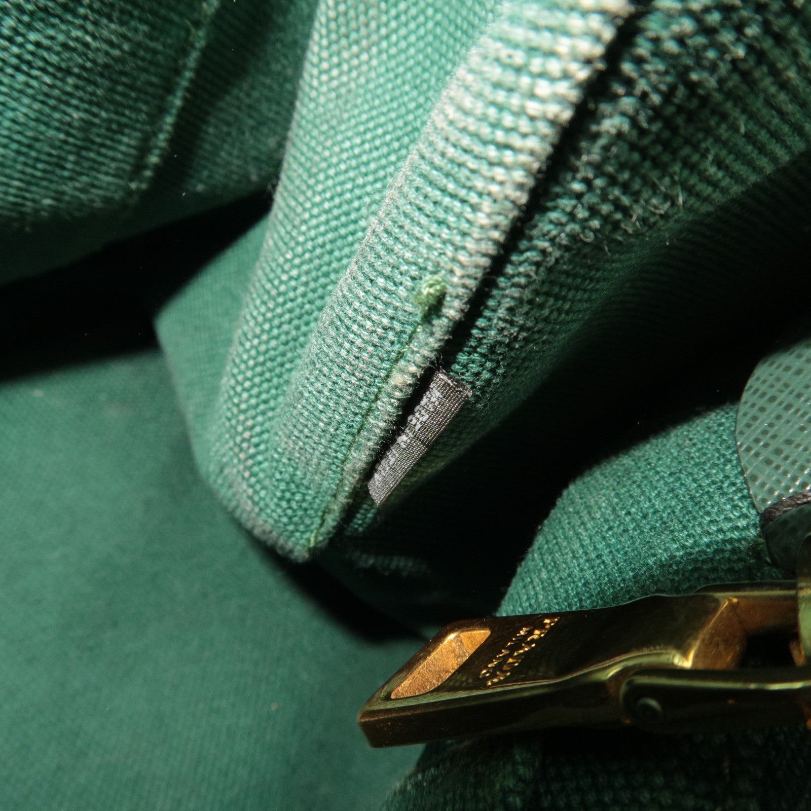 PRADA Canapa Mini 2Way Bag Canvas Green 1BG439