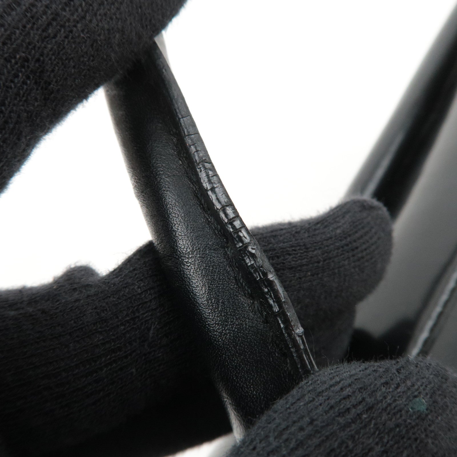 Christian Dior Saddle 2Way Bag Patent Leather Black