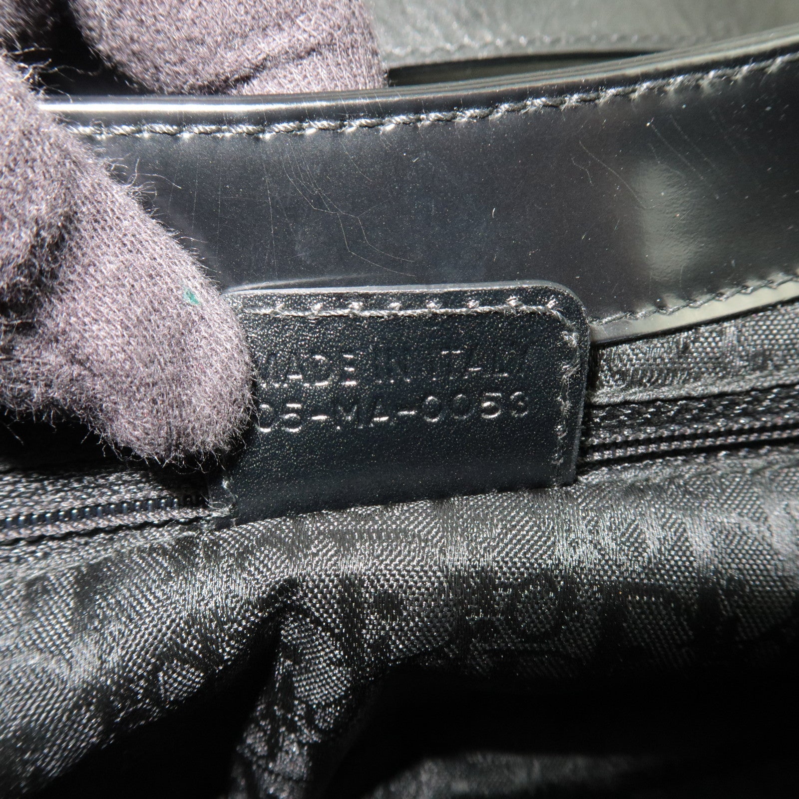 Christian Dior Saddle 2Way Bag Patent Leather Black