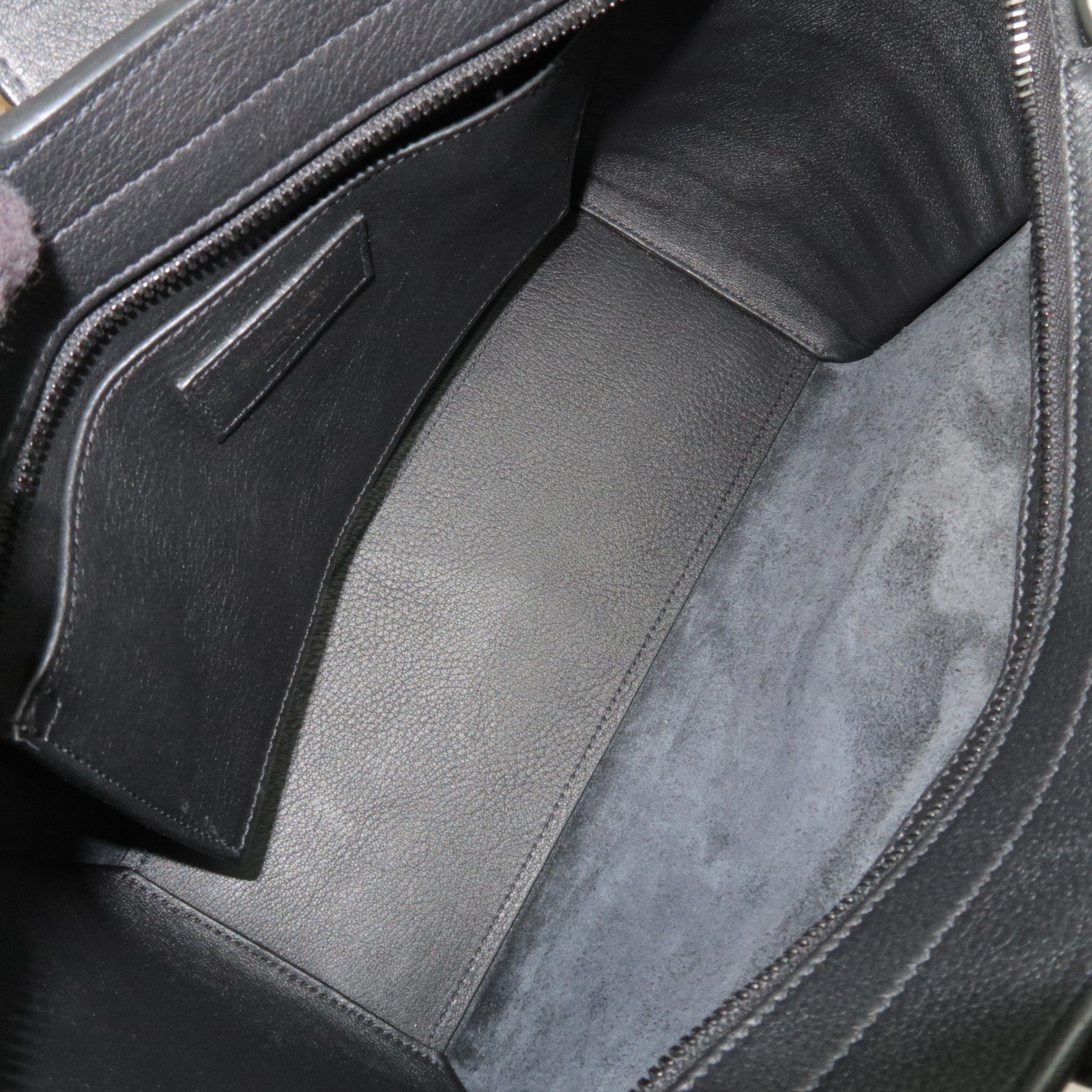 SAINT LAURENT Baby Downtown Cabas Leather 2 Way Bag Black 436834