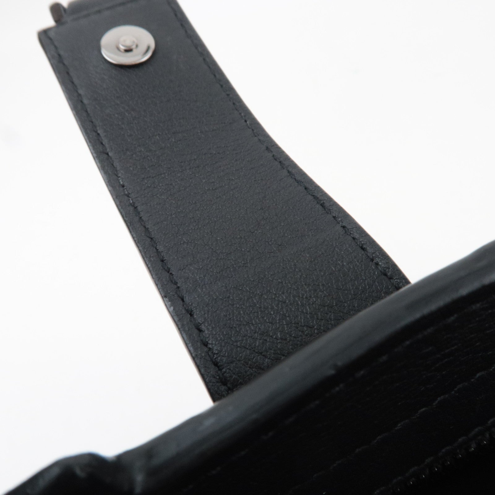 SAINT LAURENT Baby Downtown Cabas Leather 2 Way Bag Black 436834