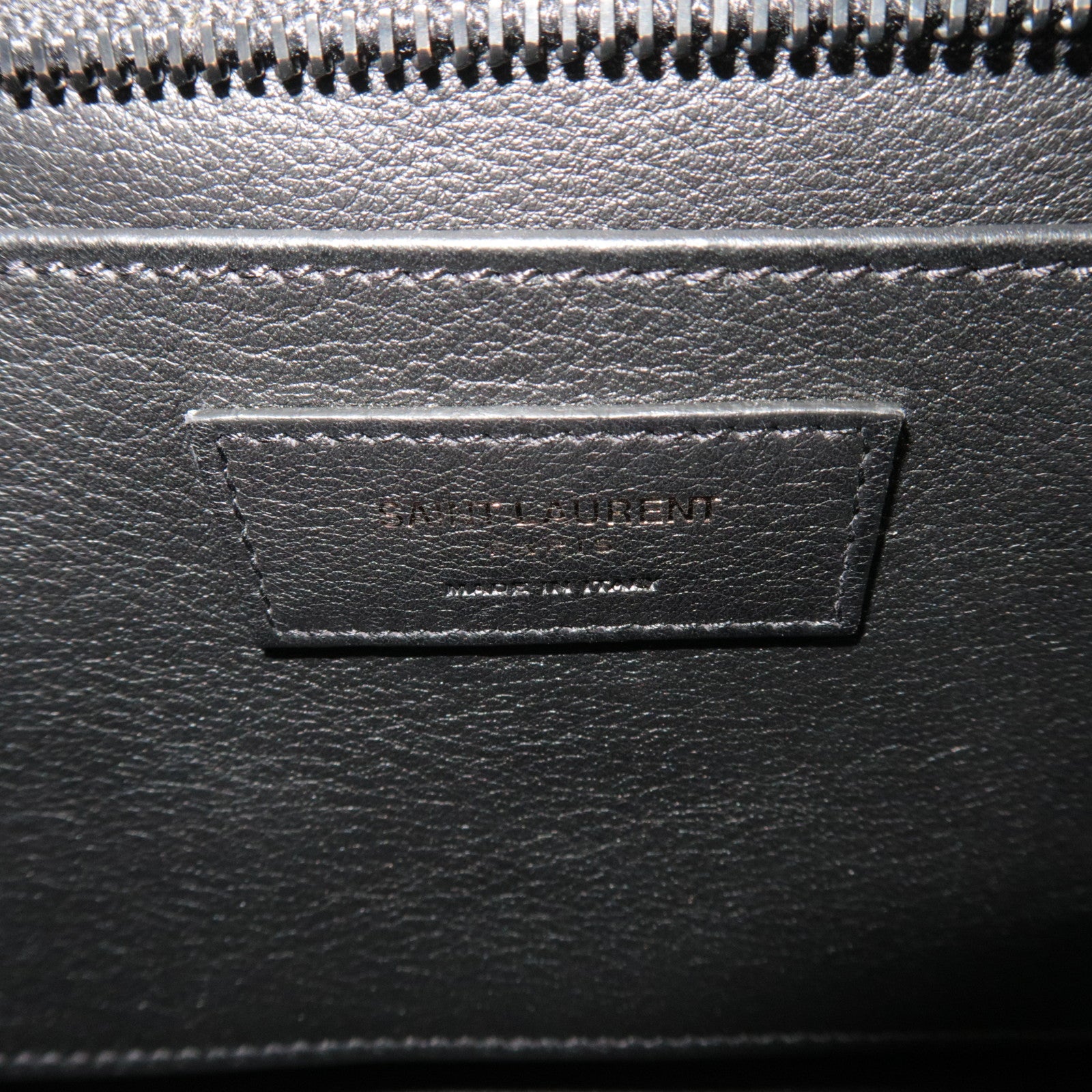 SAINT LAURENT Baby Downtown Cabas Leather 2 Way Bag Black 436834