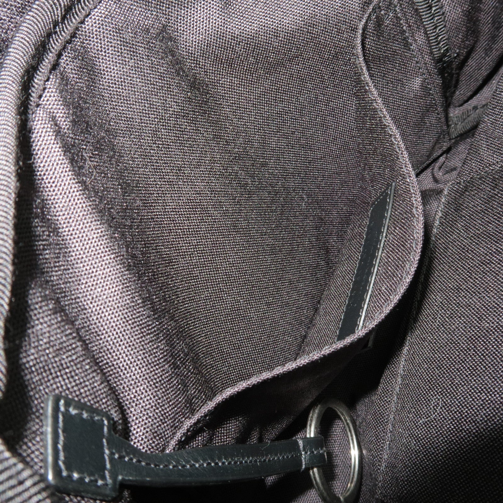 SAINT LAURENT Waist Bag Canvas Leather Black 505973