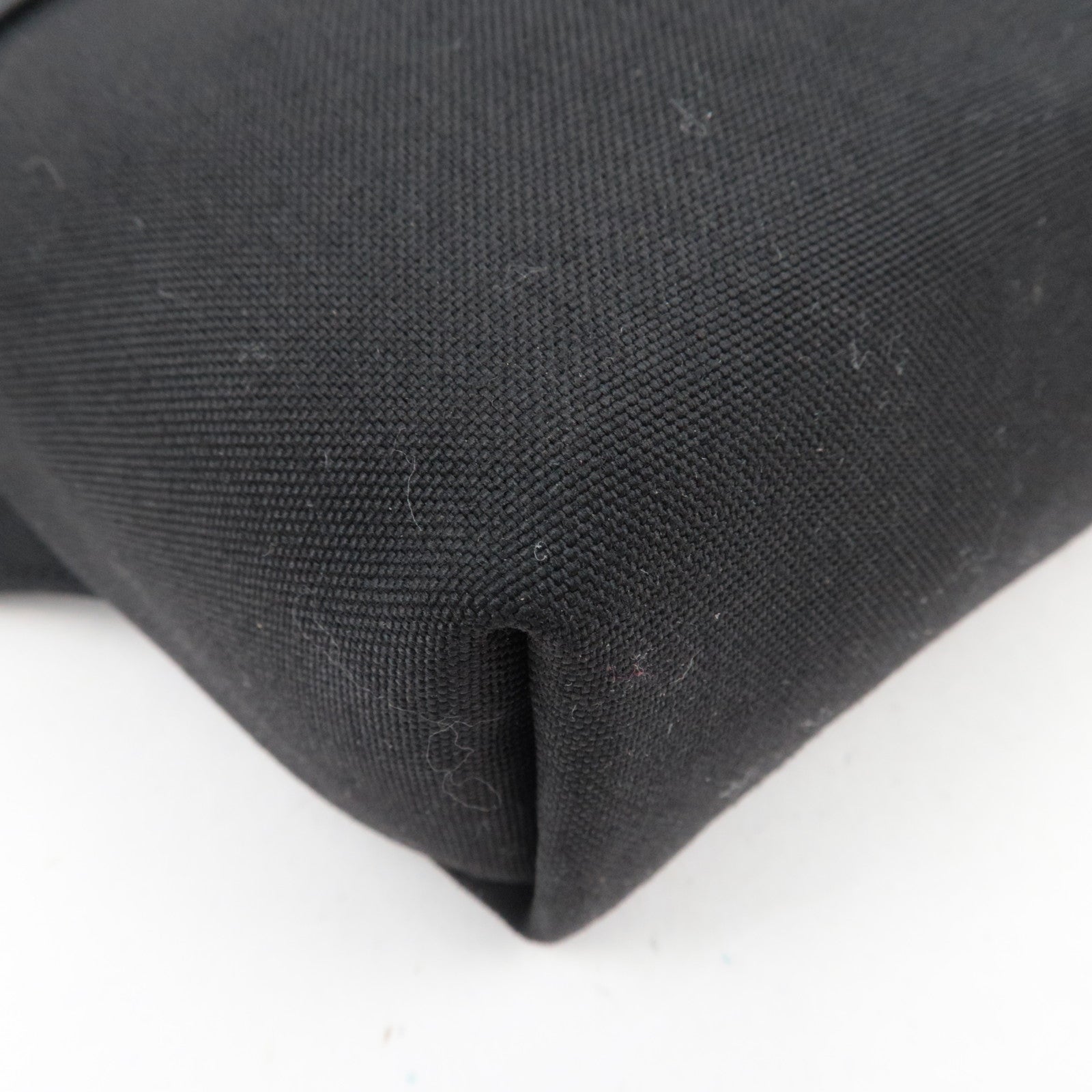 SAINT LAURENT Waist Bag Canvas Leather Black 505973