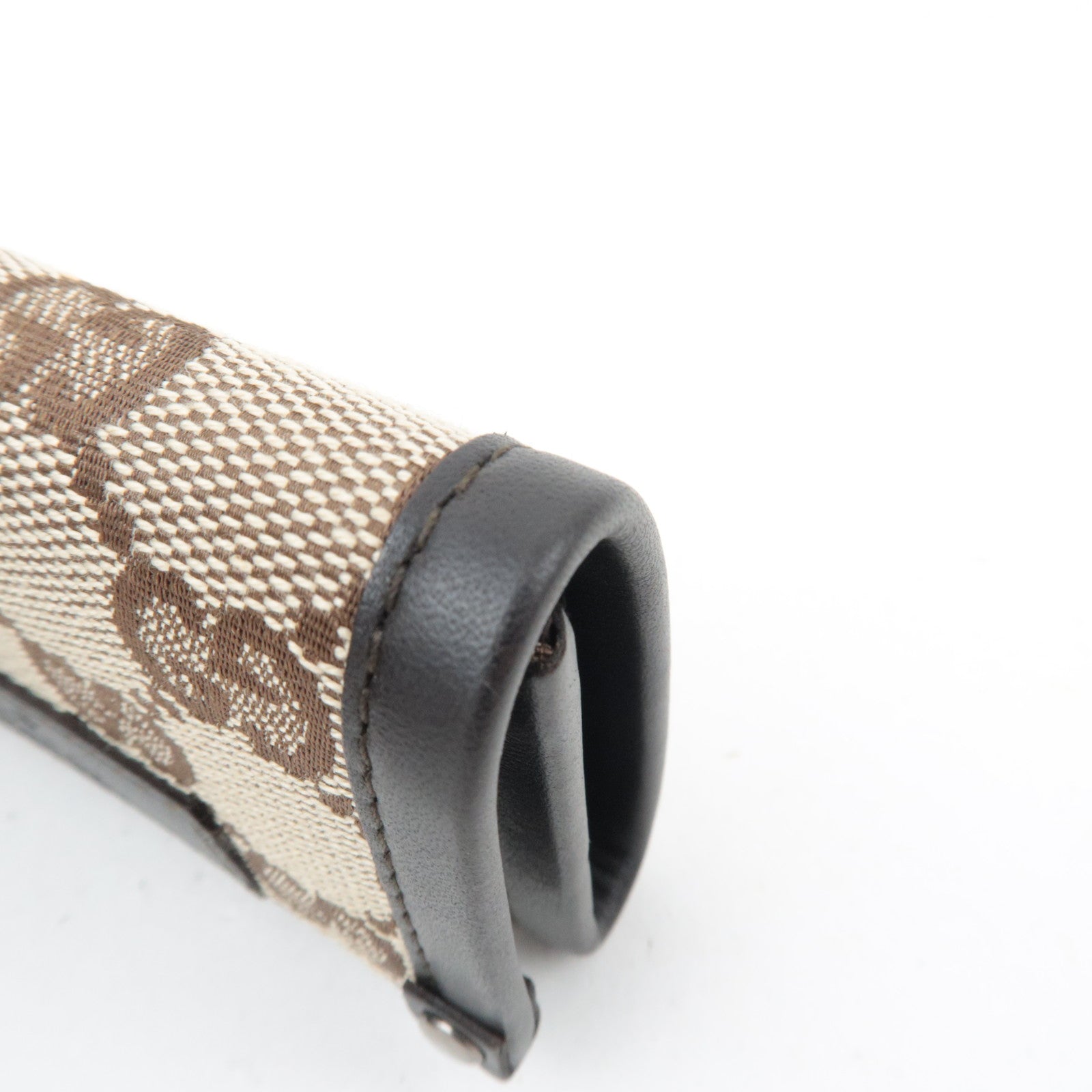 GUCCI Key Case GG Canvas Leather Beige Brown 101667