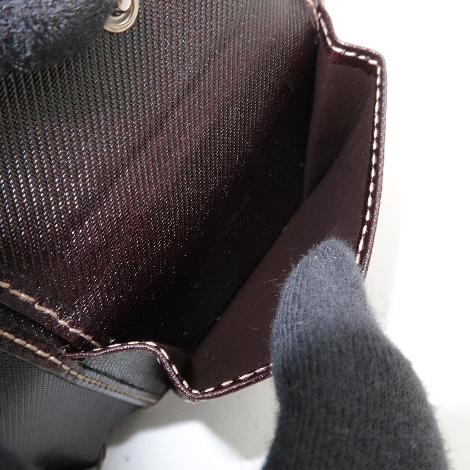 GUCCI Bifold Wallet GG Canvas Leather Beige Brown 04862