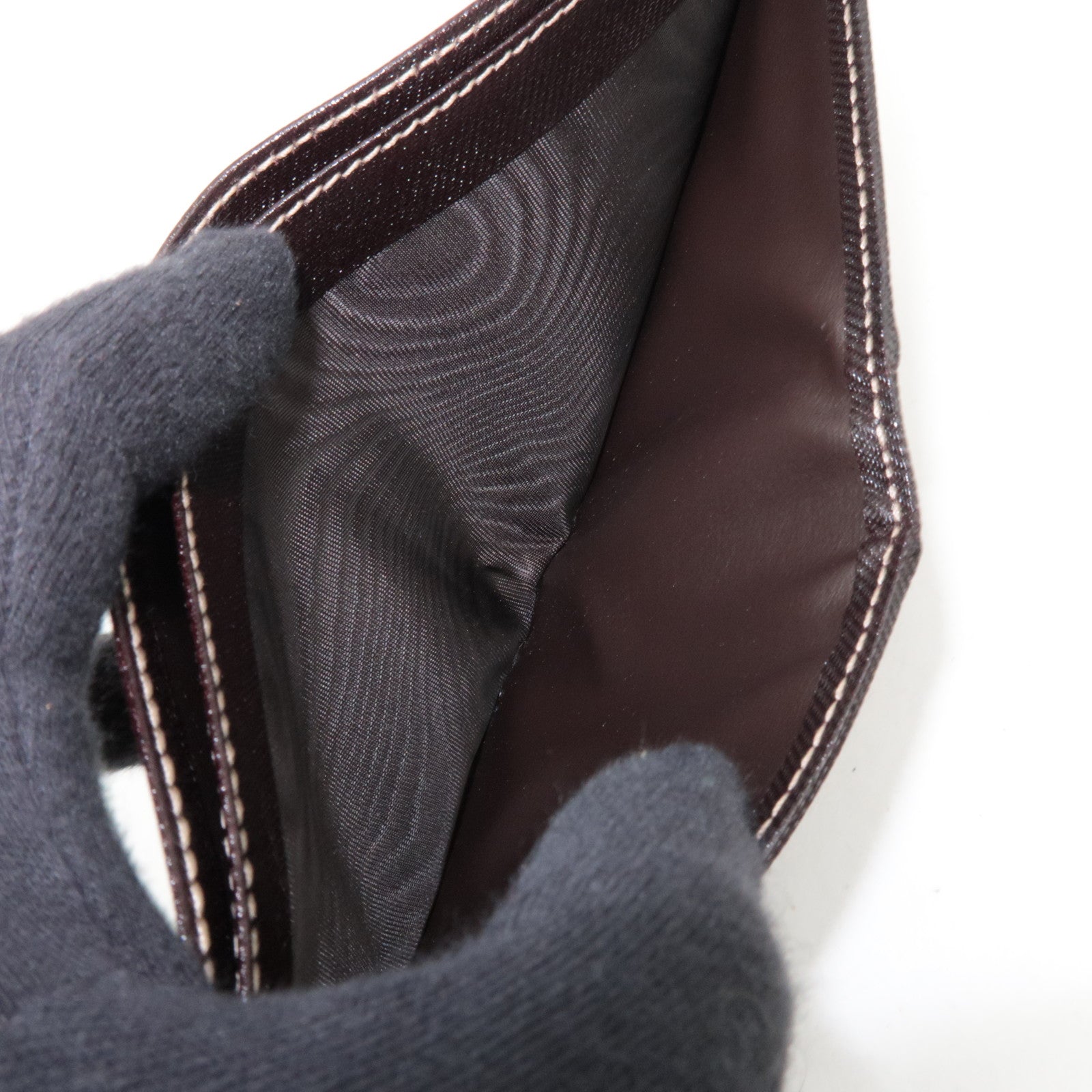 GUCCI Bifold Wallet GG Canvas Leather Beige Brown 04862