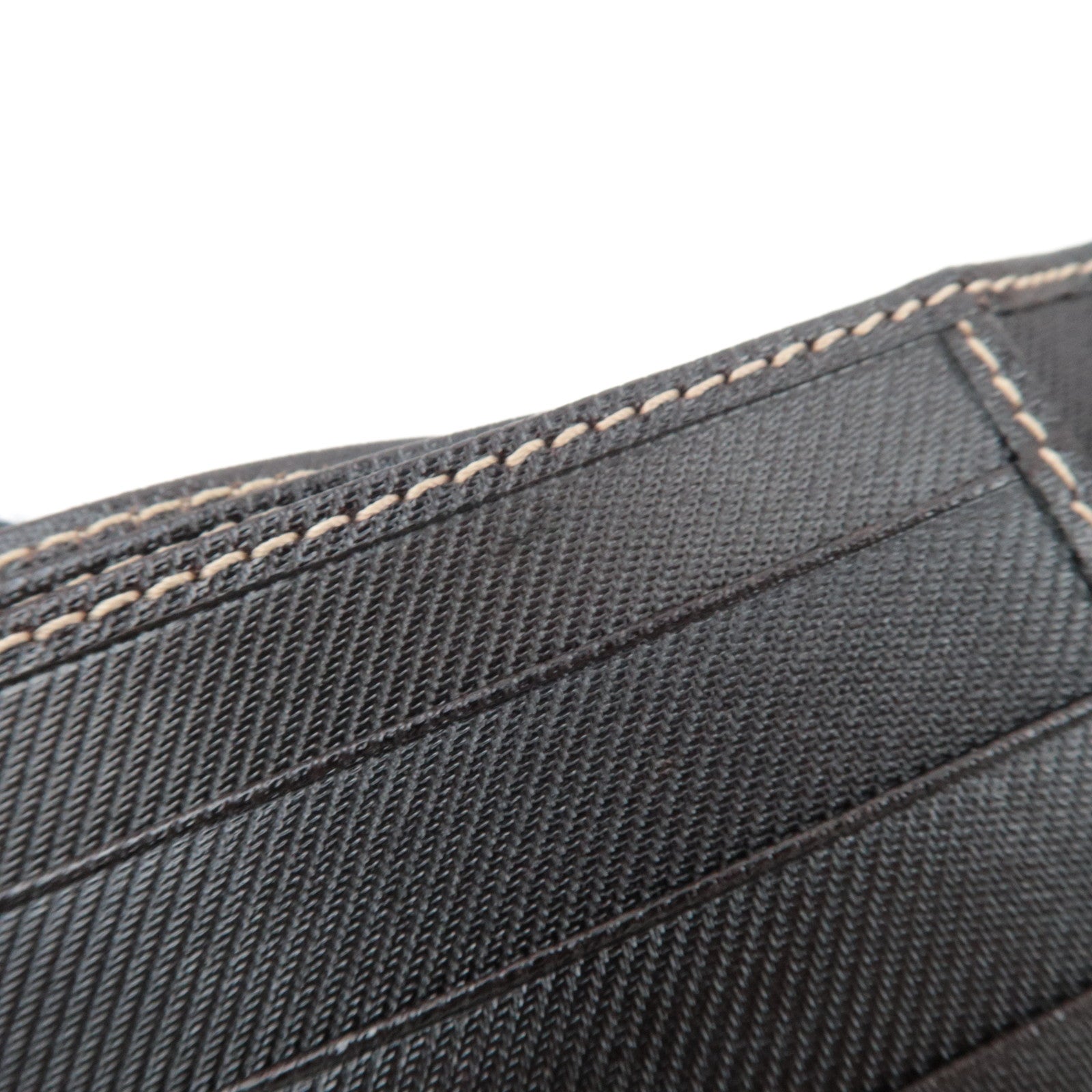 GUCCI Bifold Wallet GG Canvas Leather Beige Brown 04862