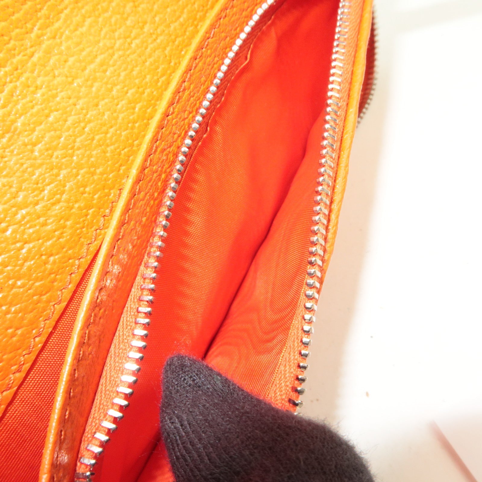 GUCCI Long Wallet GG Supreme Leather Beige Orange 822051