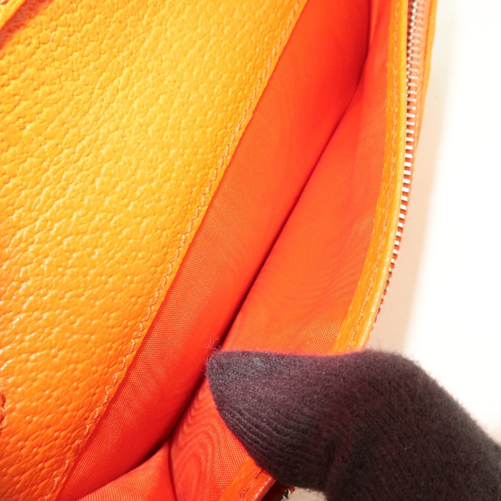 GUCCI Long Wallet GG Supreme Leather Beige Orange 822051