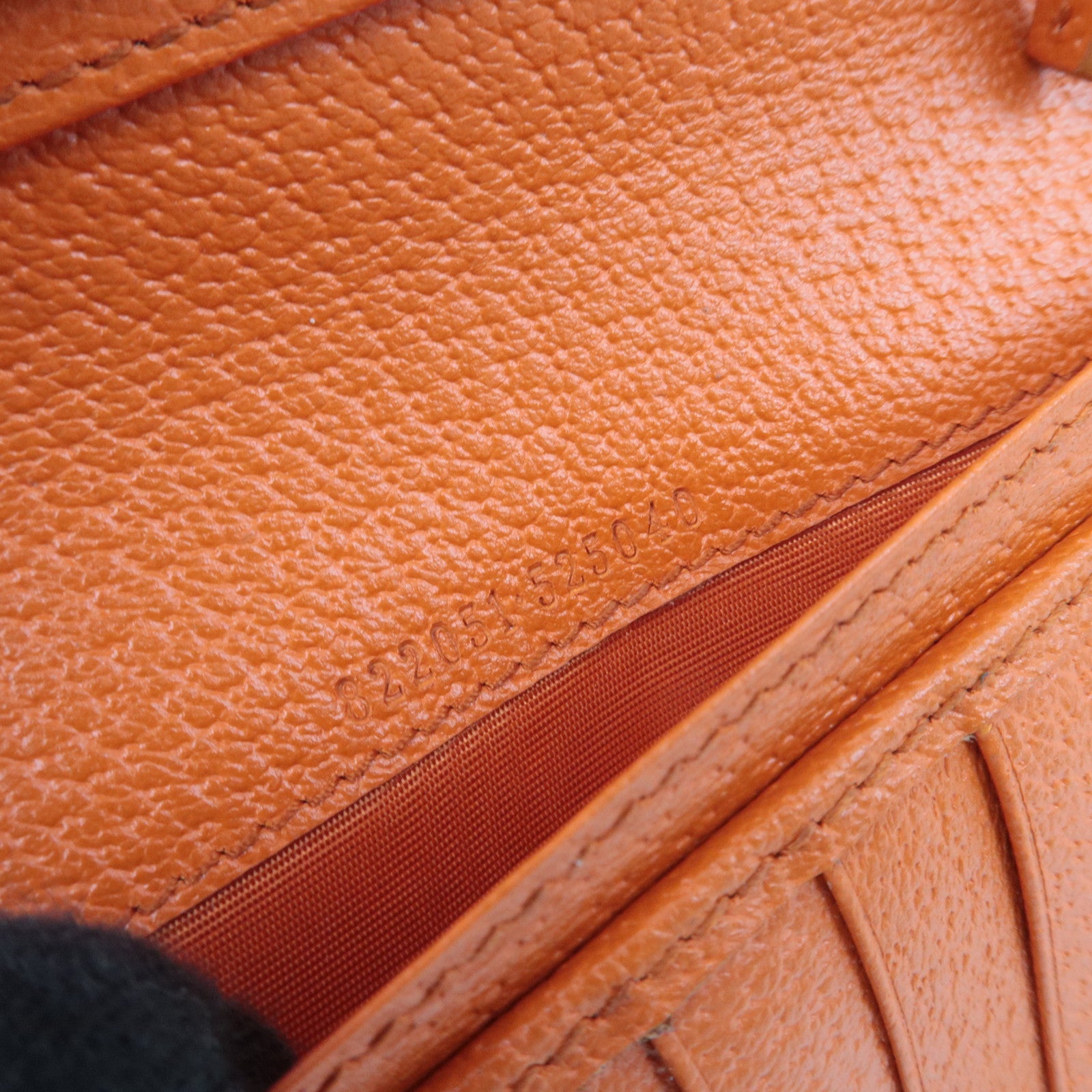 GUCCI Long Wallet GG Supreme Leather Beige Orange 822051