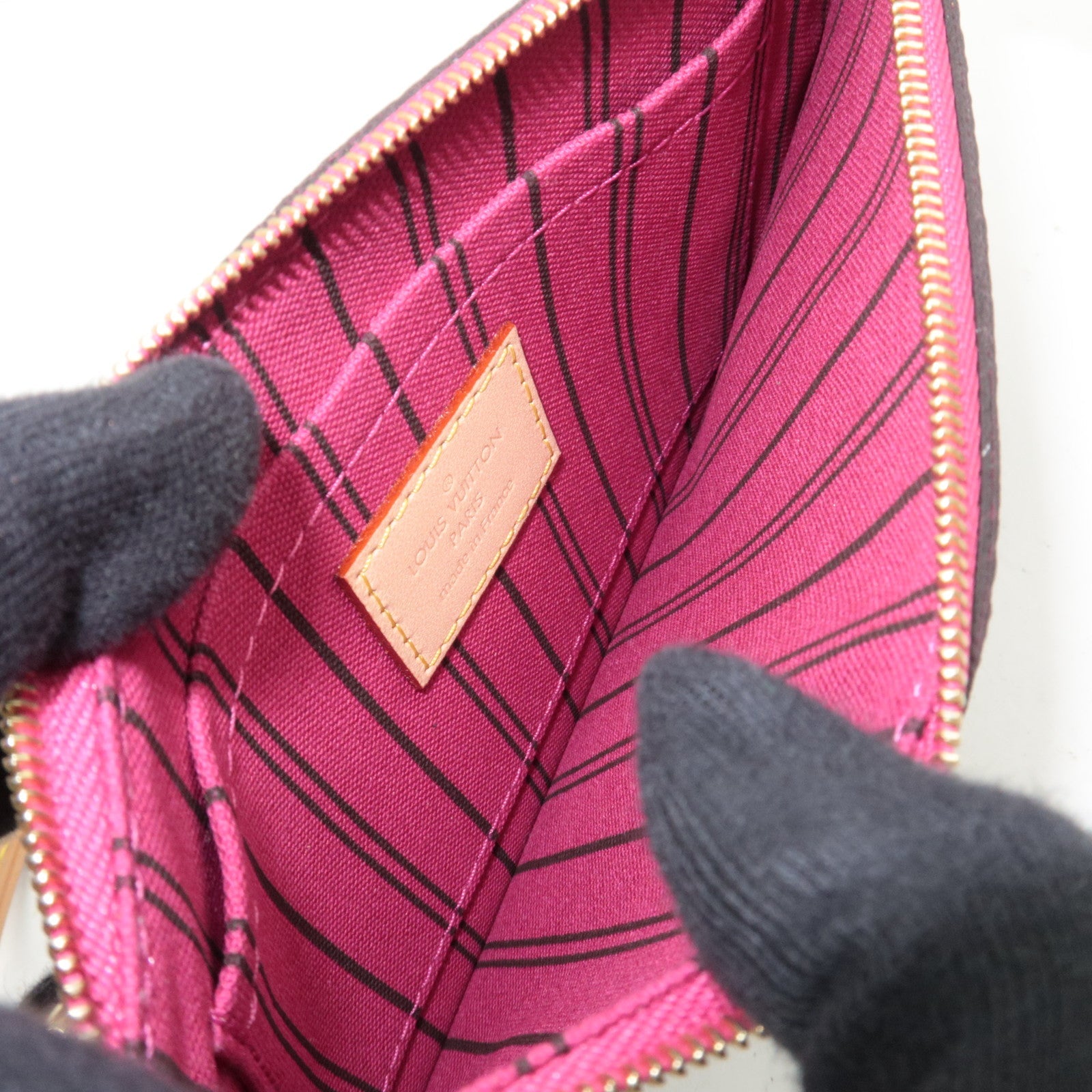 Louis Vuitton Monogram Pouch for Neverfull PM Fuchsia