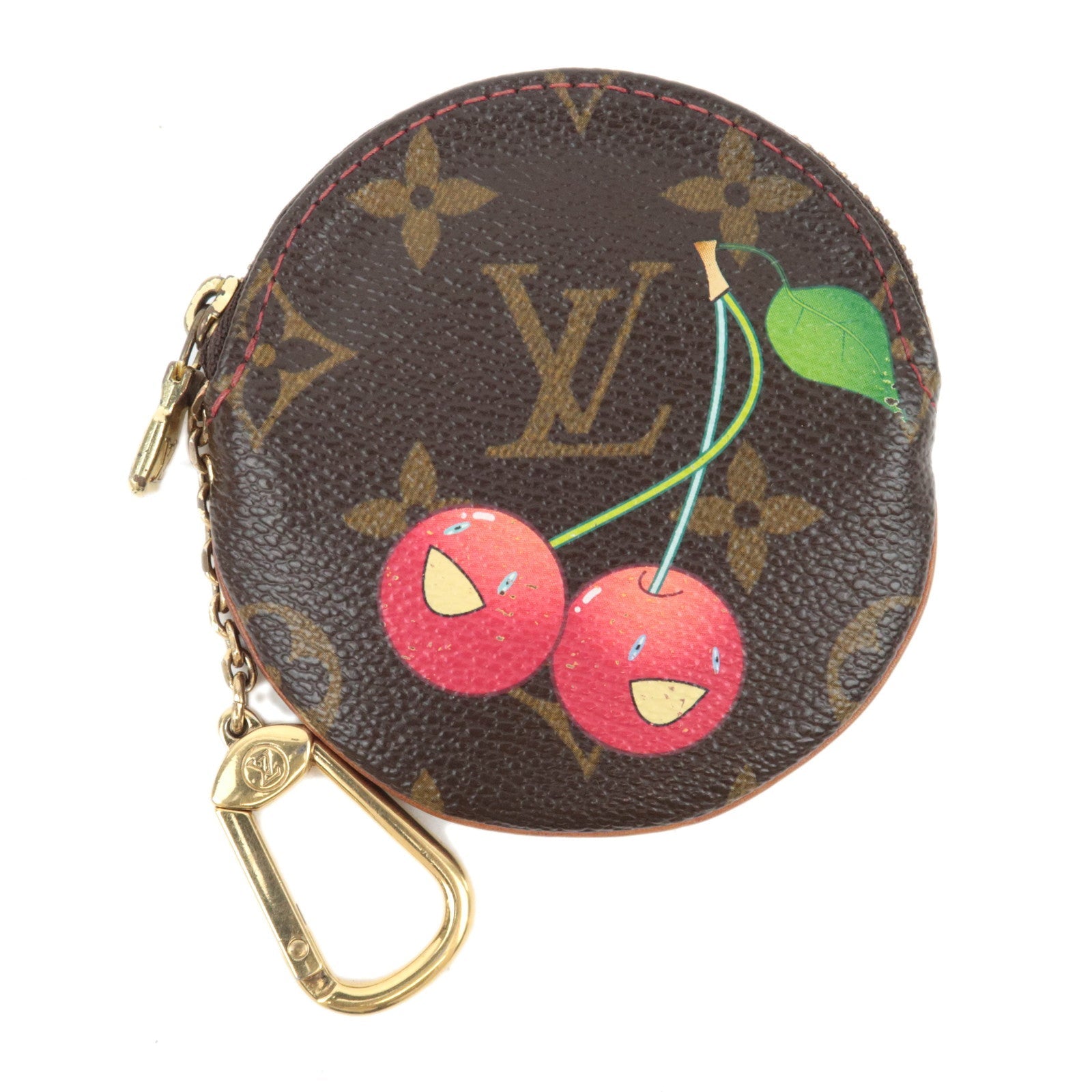 Louis Vuitton Monogram Cherry Porte Monnaie Rond Coin Case M9504386525