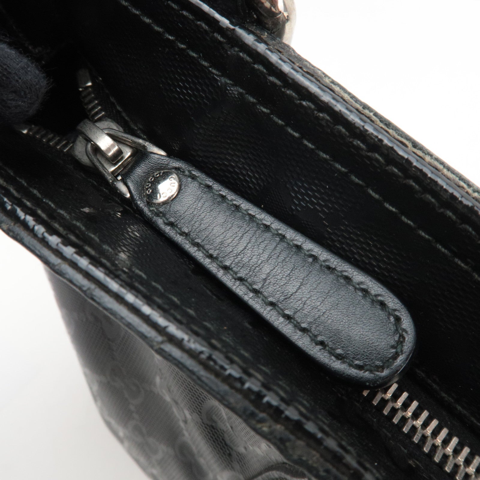 GUCCI Sherry GG Imprime Shoulder Bag Collab with FIAT 500 Black 269379