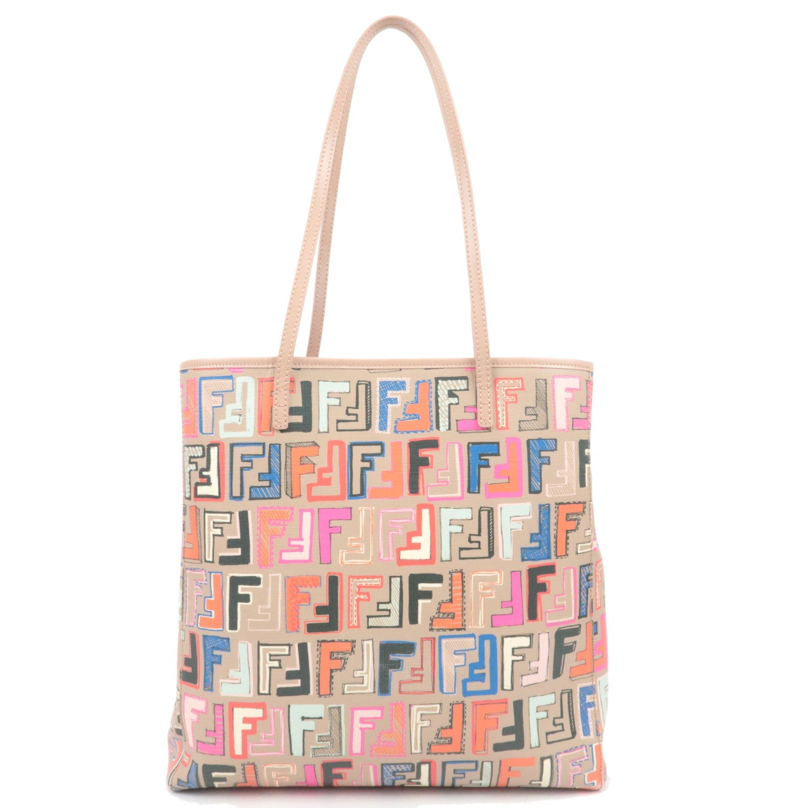 FENDI Zucca PVC Patent Tote Bag Multicolor 8BH21186584