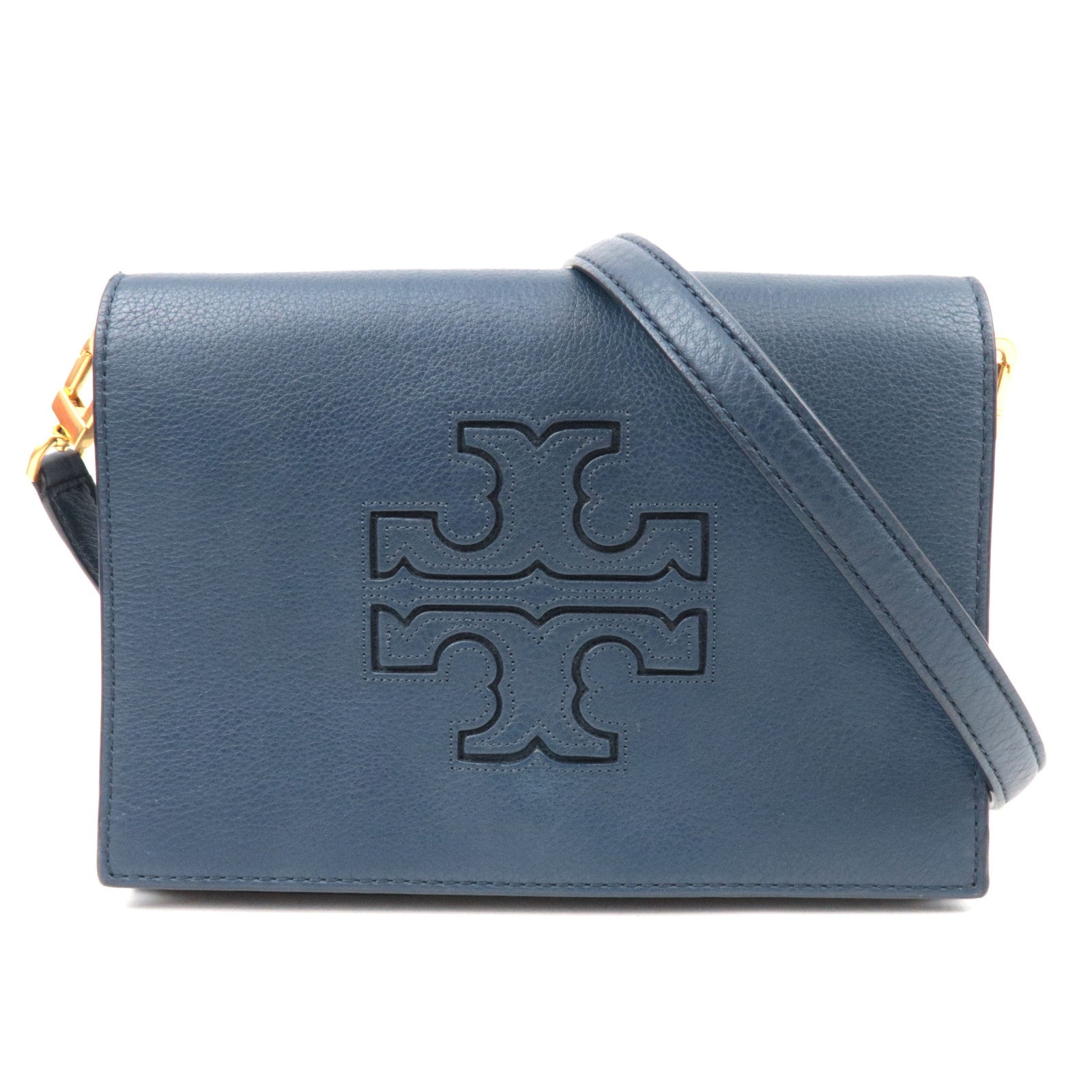 TORY BURCH Leather Shoulder Bag Navy86596