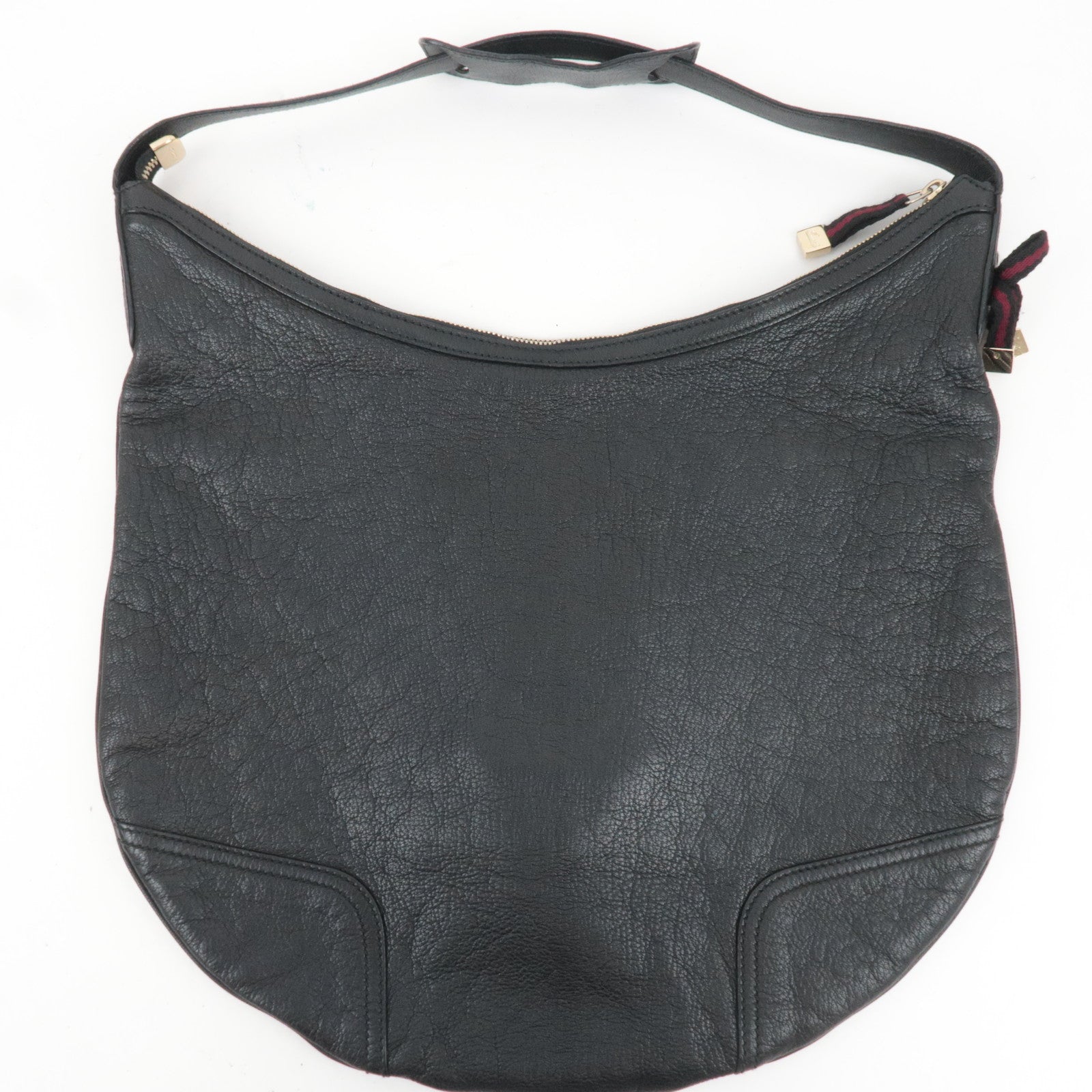 GUCCI Princy Leather Shoulder Bag Black 162882