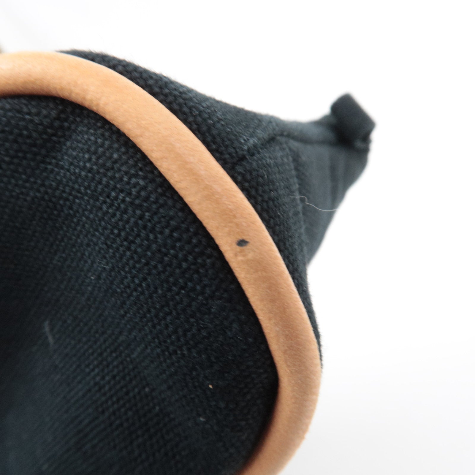 HERMES Bolide Pouch Mini 20 Canvas Leather Black