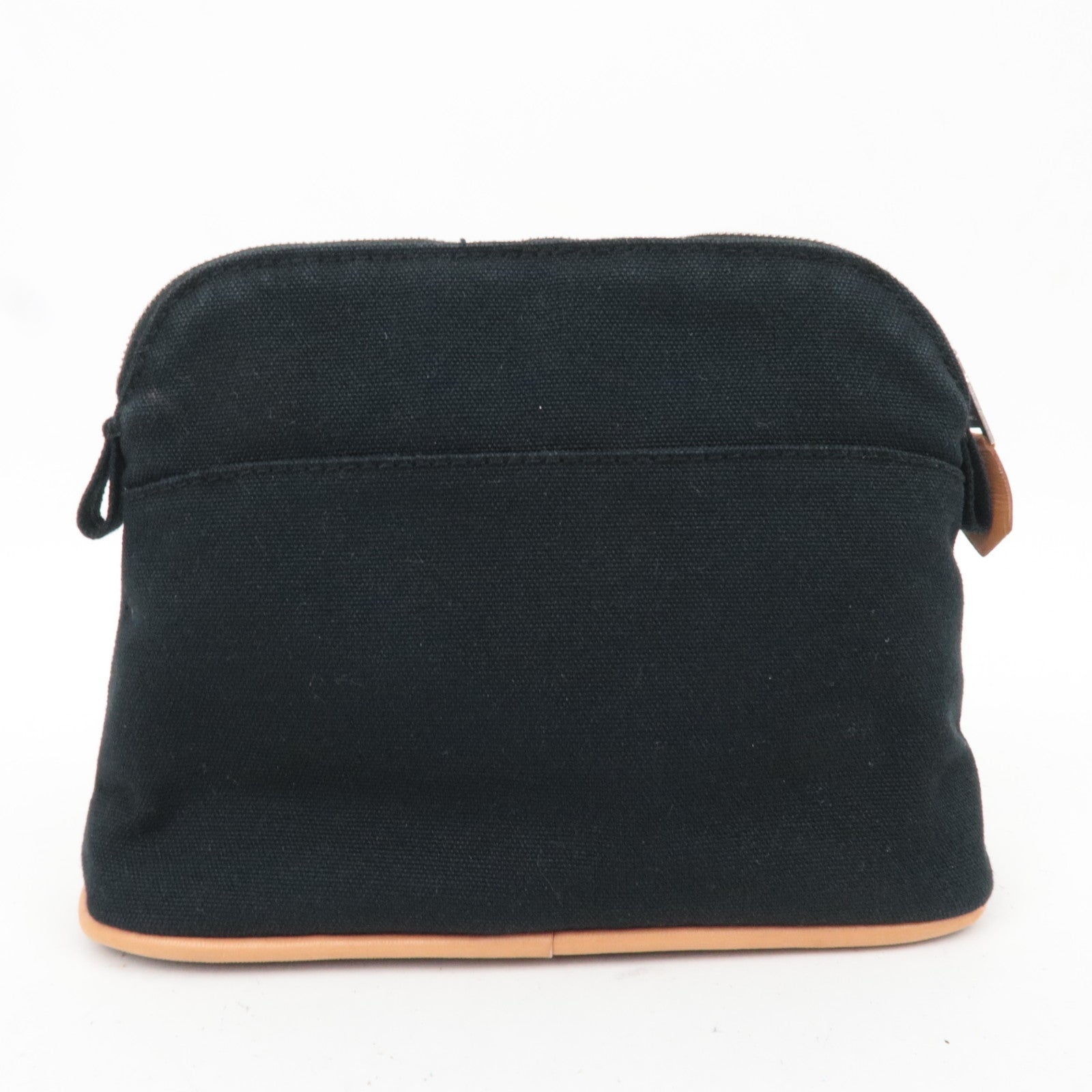 HERMES Bolide Pouch Mini 20 Canvas Leather Black