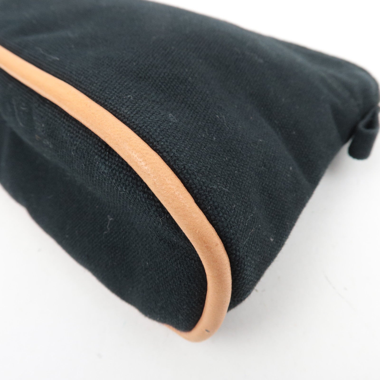 HERMES Bolide Pouch Mini 20 Canvas Leather Black