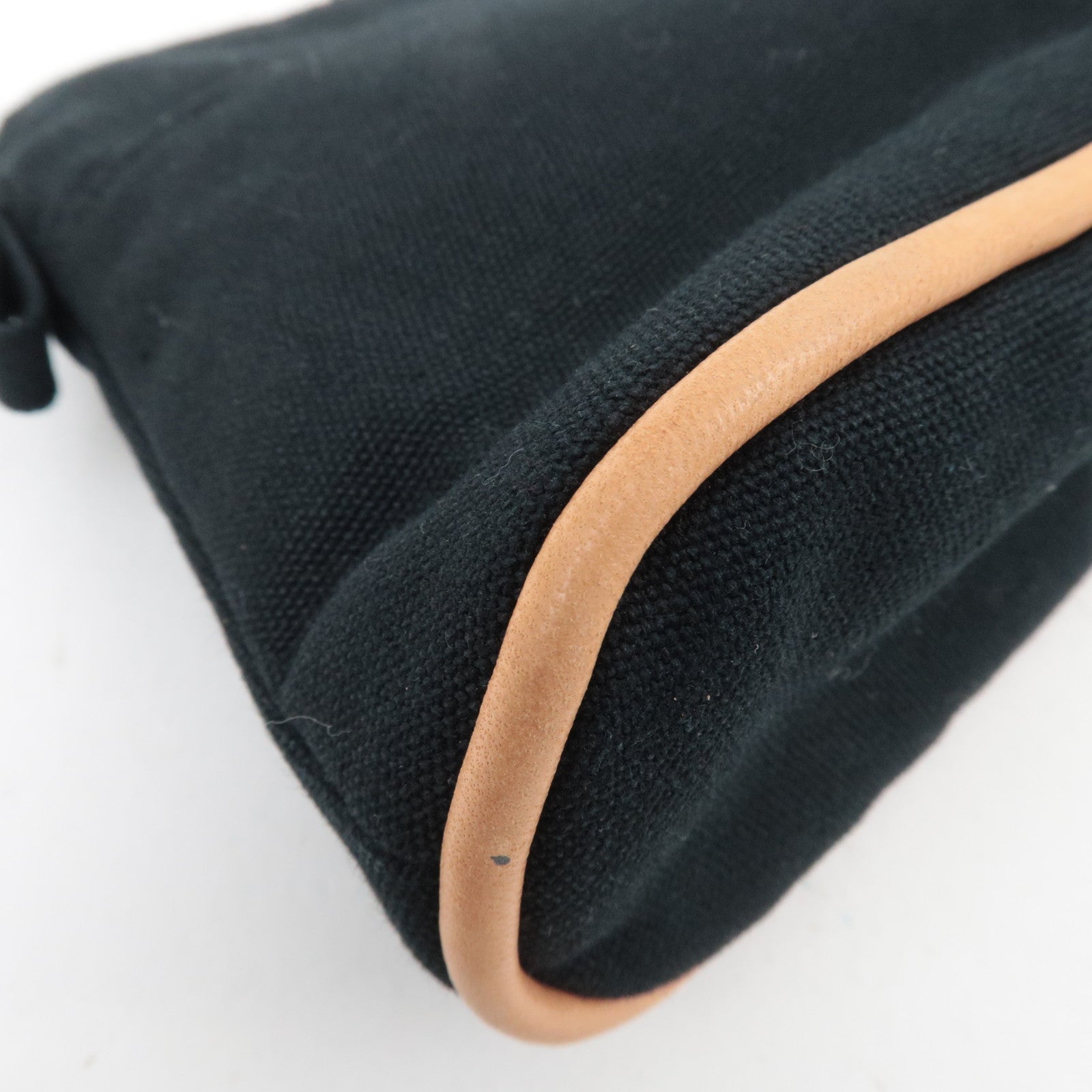 HERMES Bolide Pouch Mini 20 Canvas Leather Black