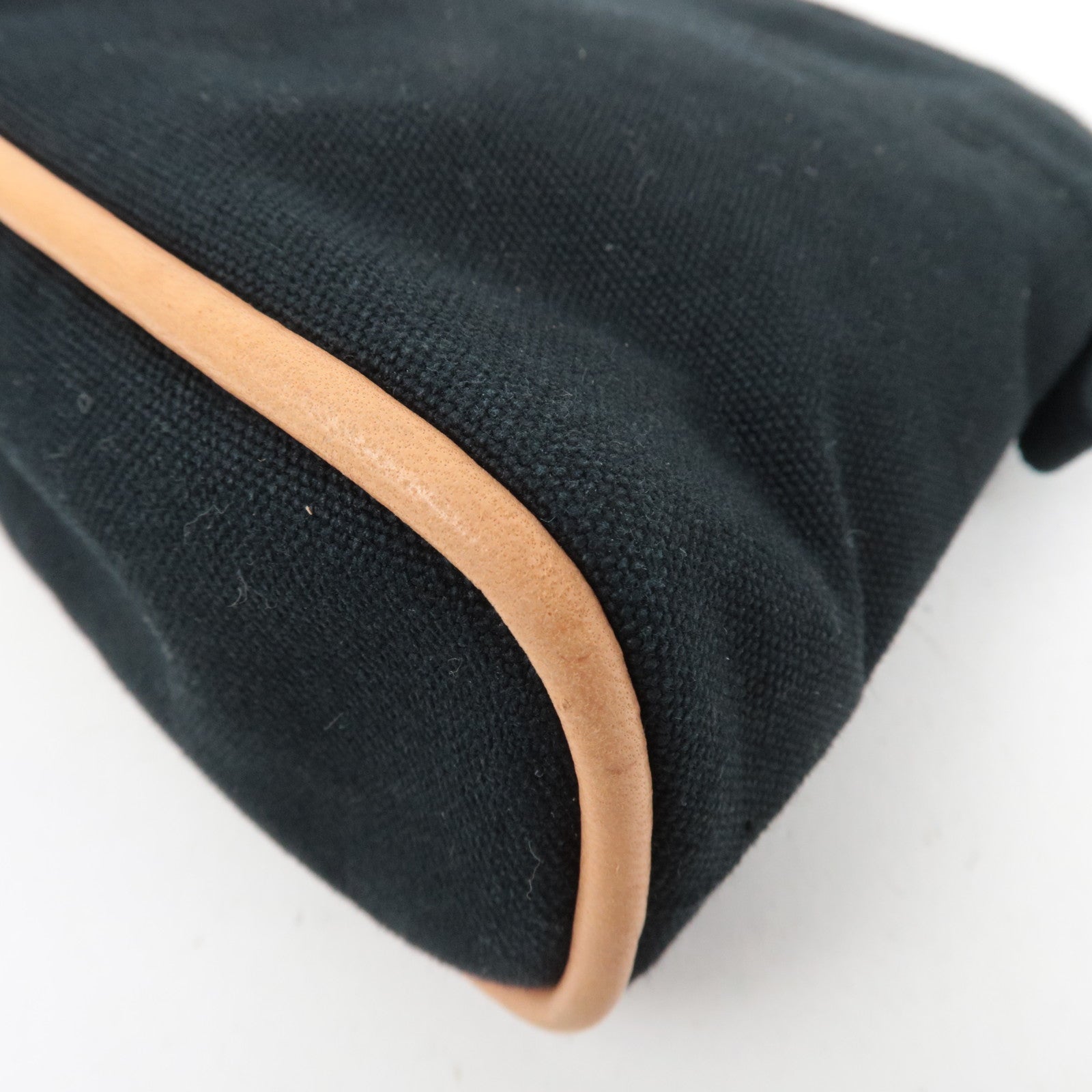 HERMES Bolide Pouch Mini 20 Canvas Leather Black