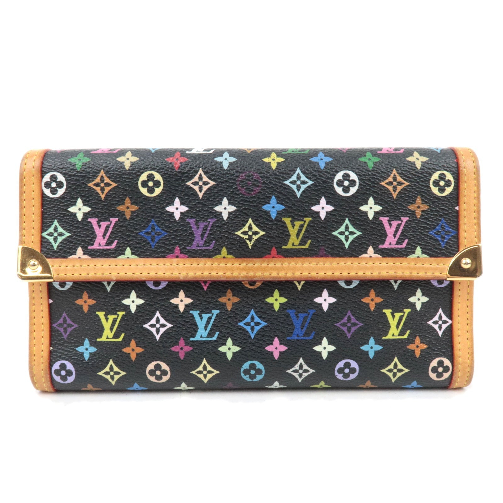 Louis Vuitton Monogram Multicolore Porte Tresor International Long Wallet Noir M9265886630