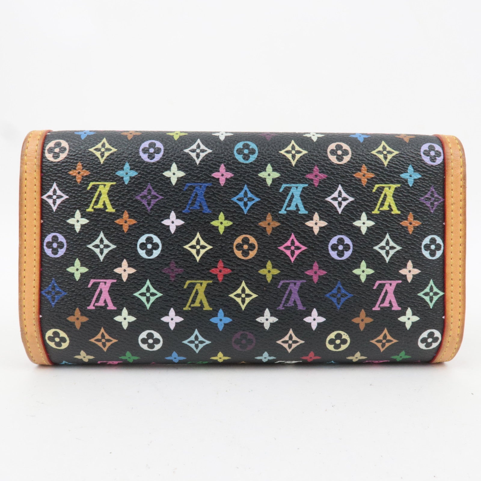 Louis Vuitton Monogram Multicolore Porte Tresor International Long Wallet Noir M92658