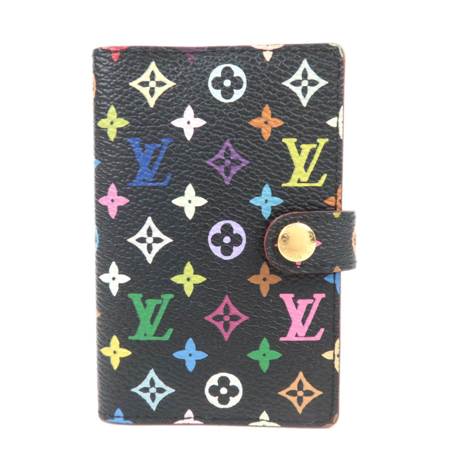 Louis Vuitton Monogram Multicolor Carnet de Val Agenda Mini Planner Cover Noir M9265286637