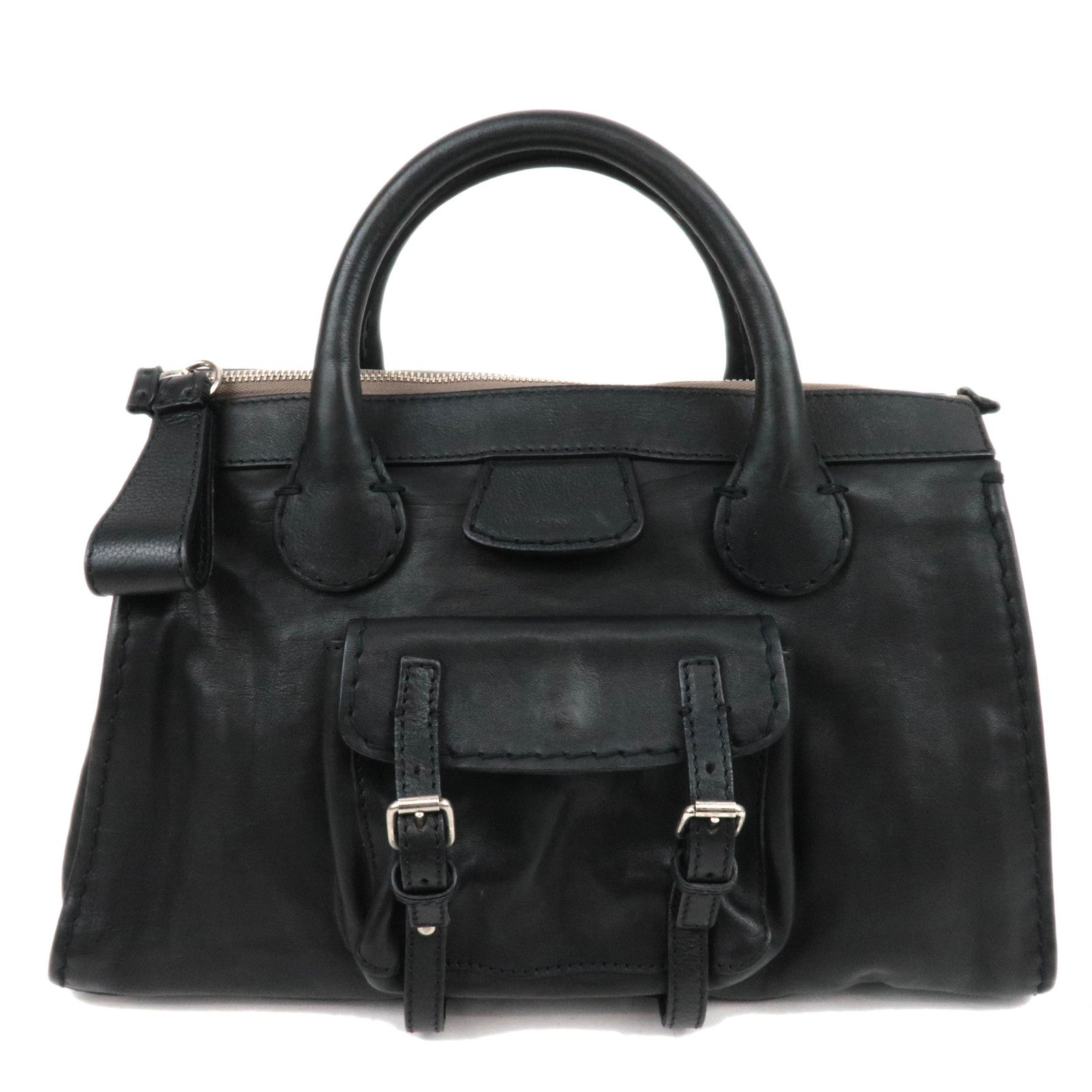 Chloe Edith Leather Handbag Black 86669