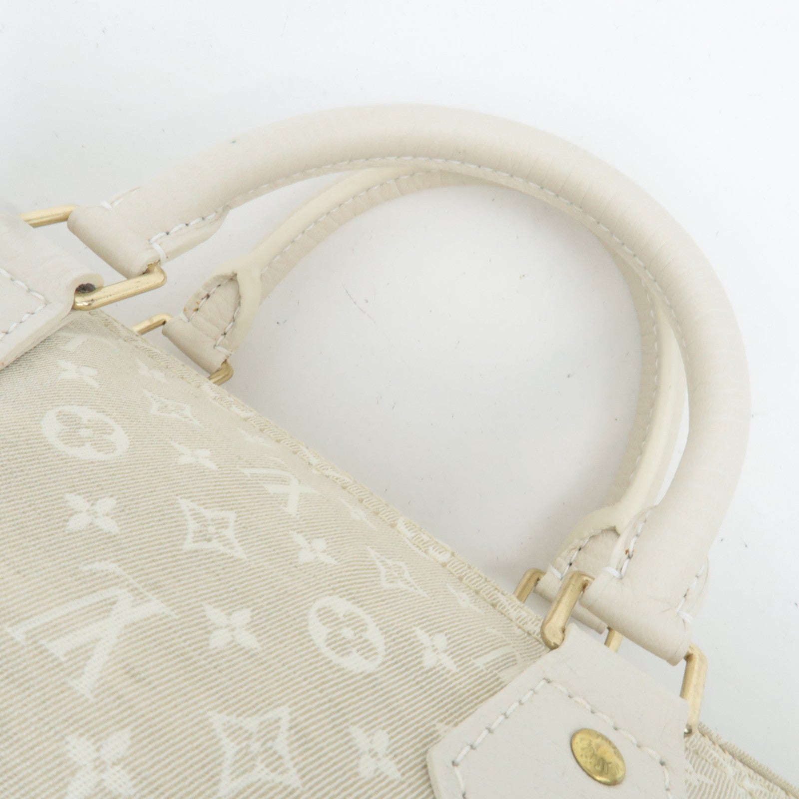 Louis Vuitton Monogram Mini Lin Speedy 30 Handbag Dunne M95319