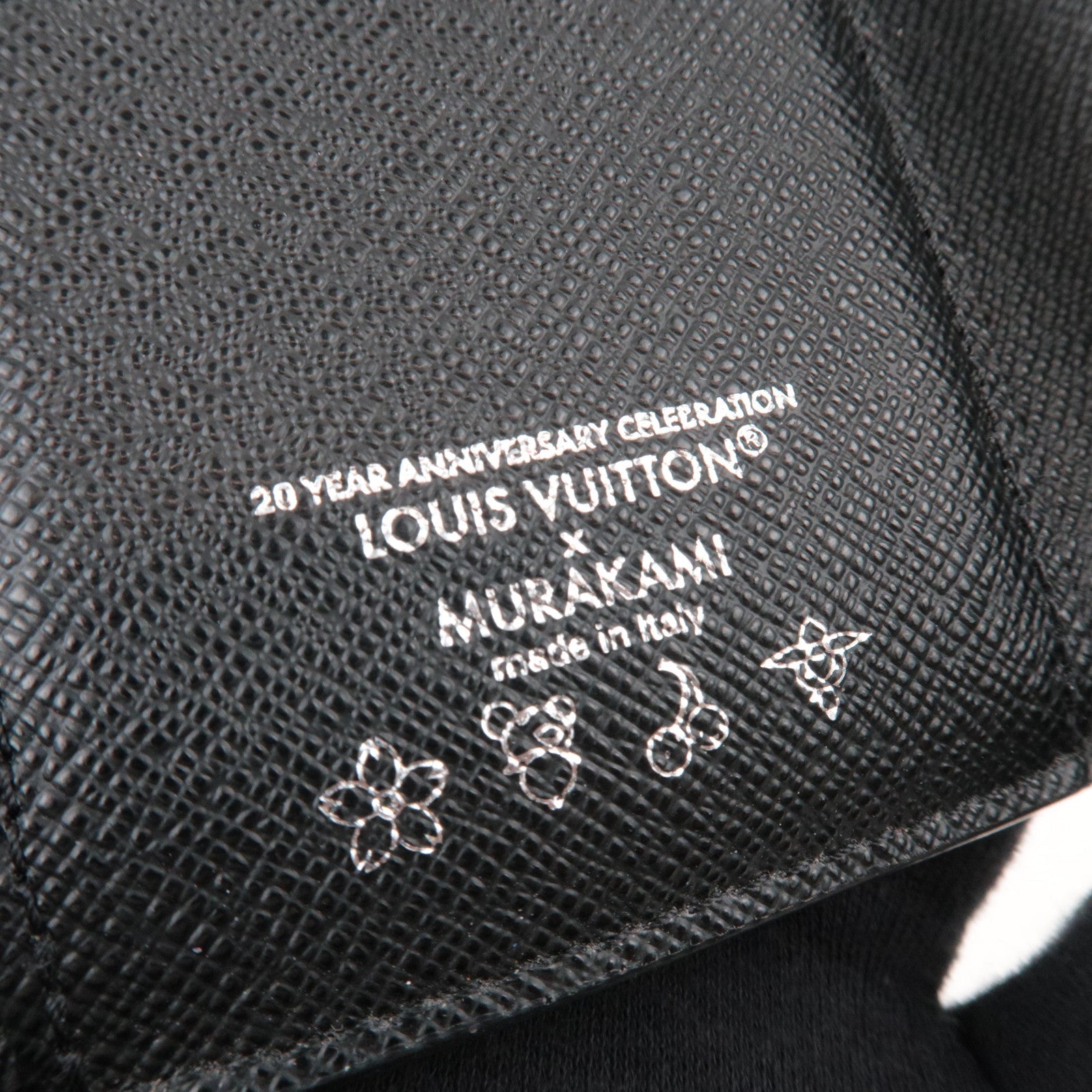 Louis Vuitton Monogram Multicolor Takashi Murakami Portefeuille Victorine Wallet Noir M14163