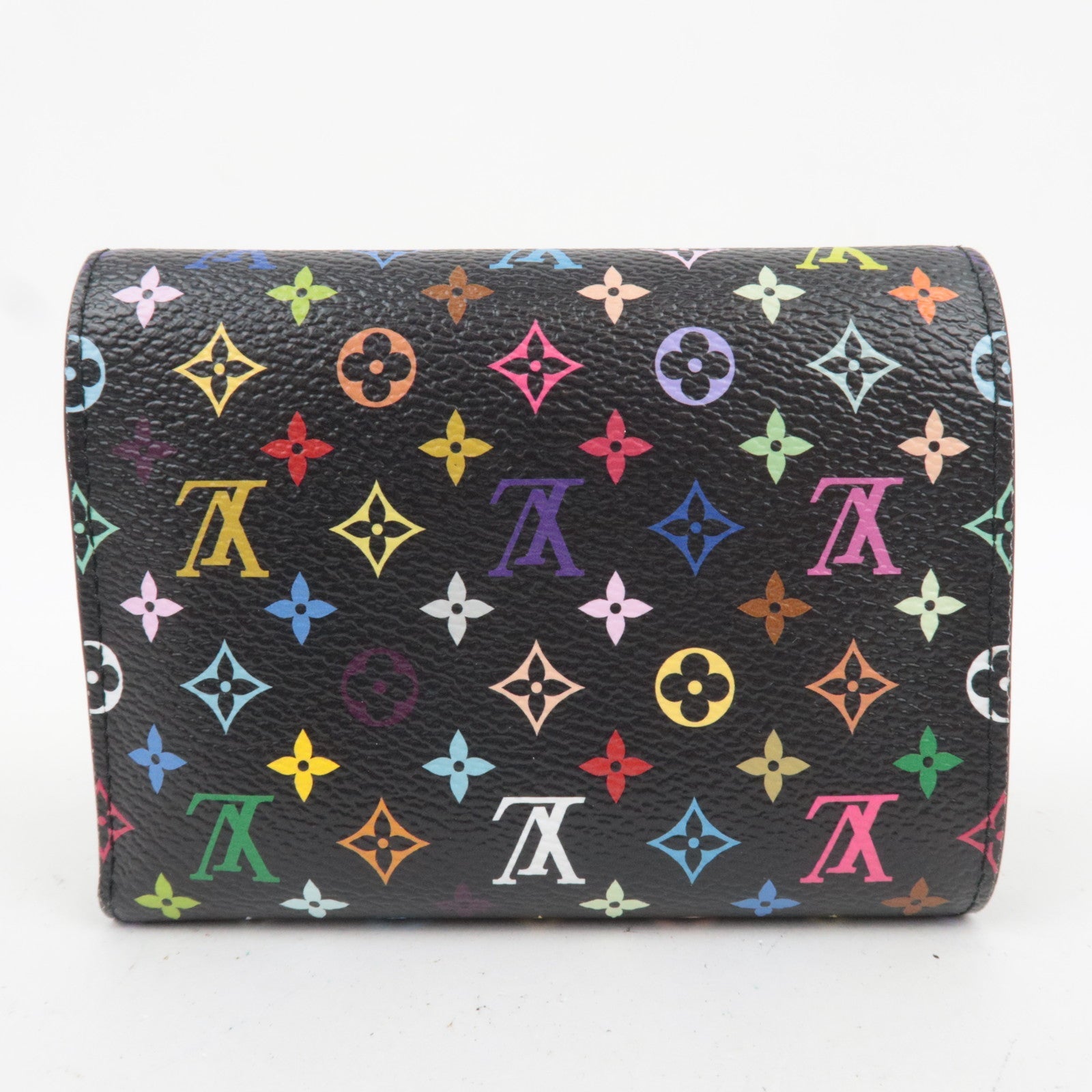 Louis Vuitton Monogram Multicolor Takashi Murakami Portefeuille Victorine Wallet Noir M14163
