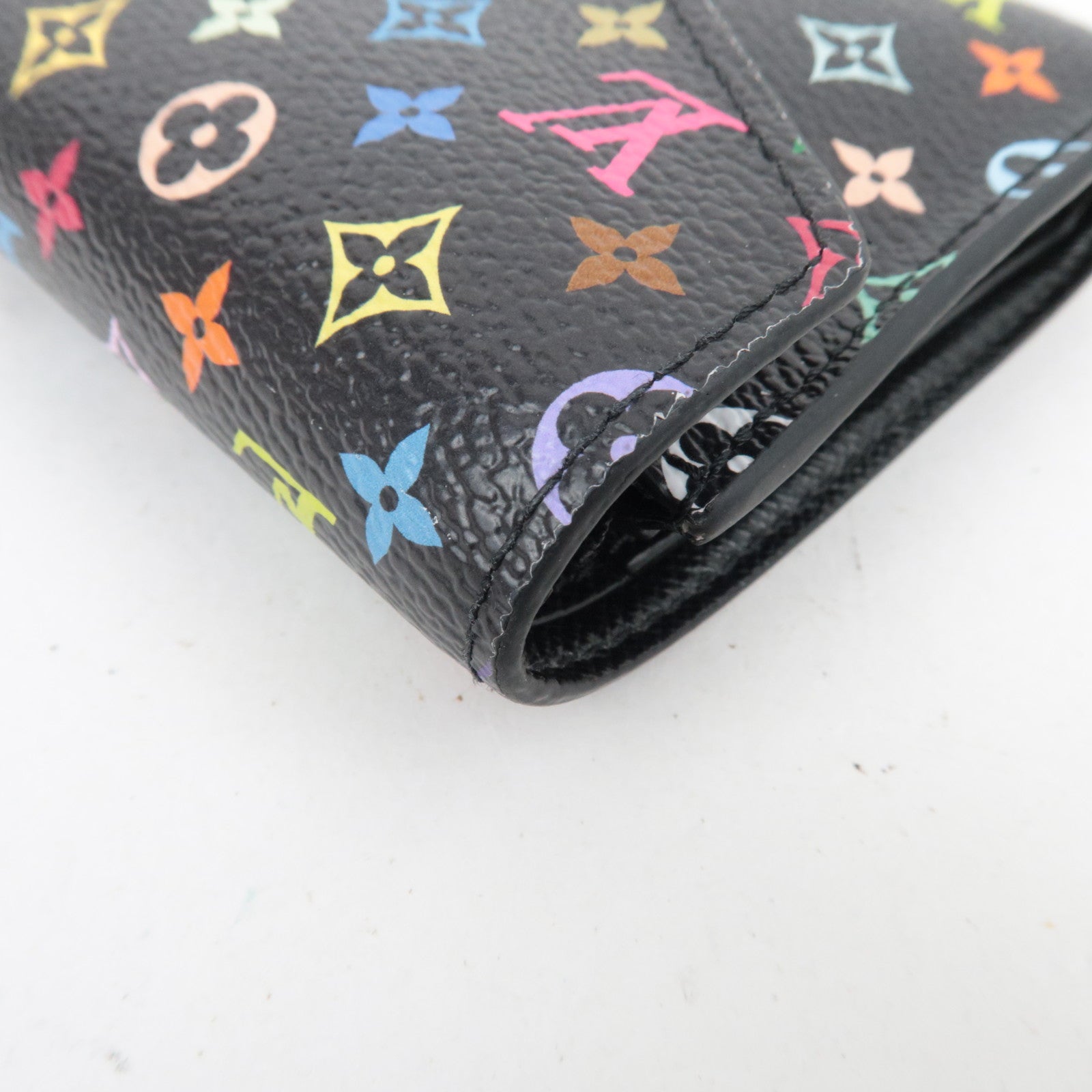 Louis Vuitton Monogram Multicolor Takashi Murakami Portefeuille Victorine Wallet Noir M14163