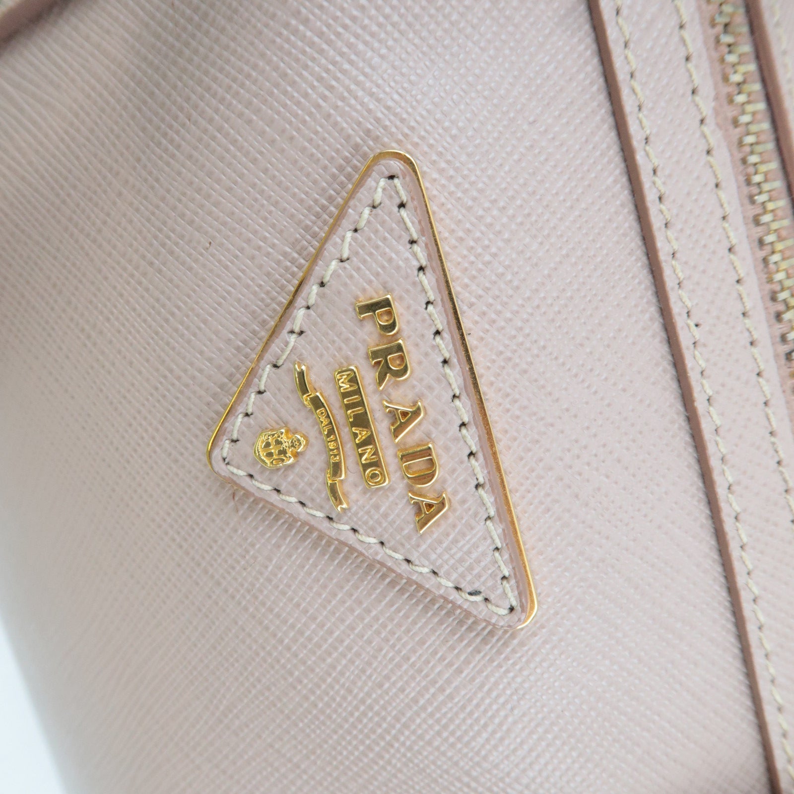 PRADA Galleria Saffiano Leather 2Way Small Boston Bag Pink Beige 1M1132