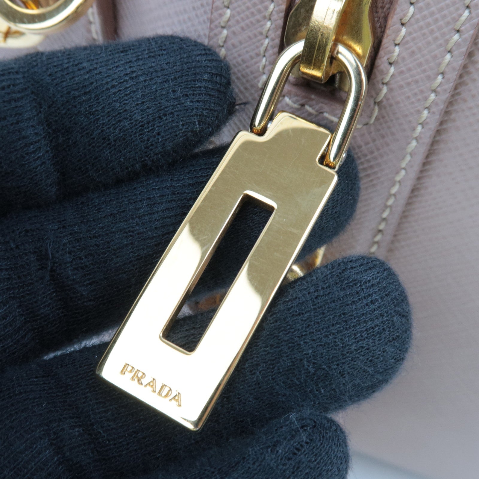 PRADA Galleria Saffiano Leather 2Way Small Boston Bag Pink Beige 1M1132